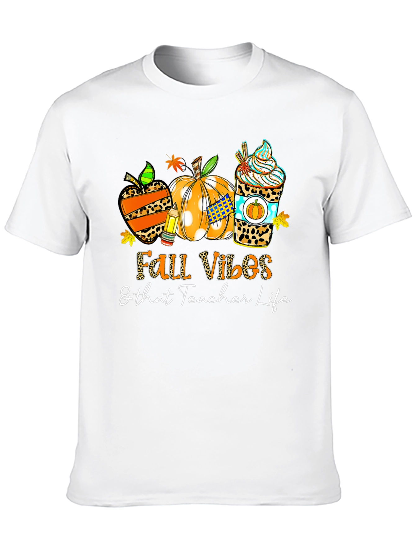 Fall Vibes Teacher Life Graphic Tee