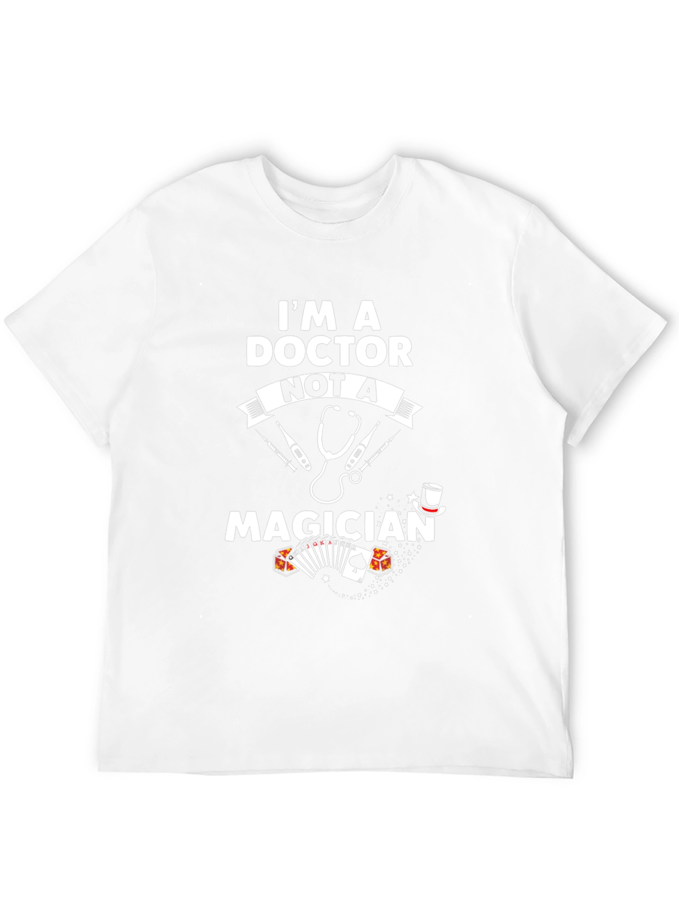 Doctor Not A Magician Black Graphic T-Shirt