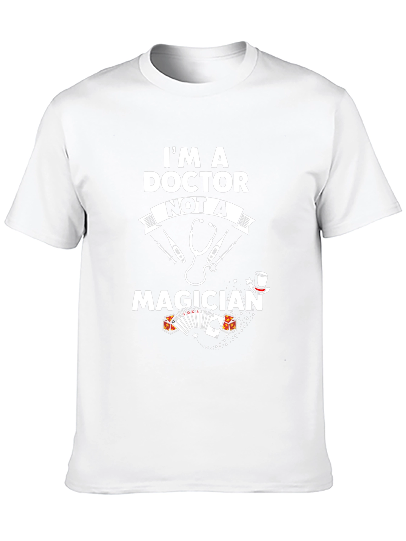 Doctor Not A Magician Black Graphic T-Shirt