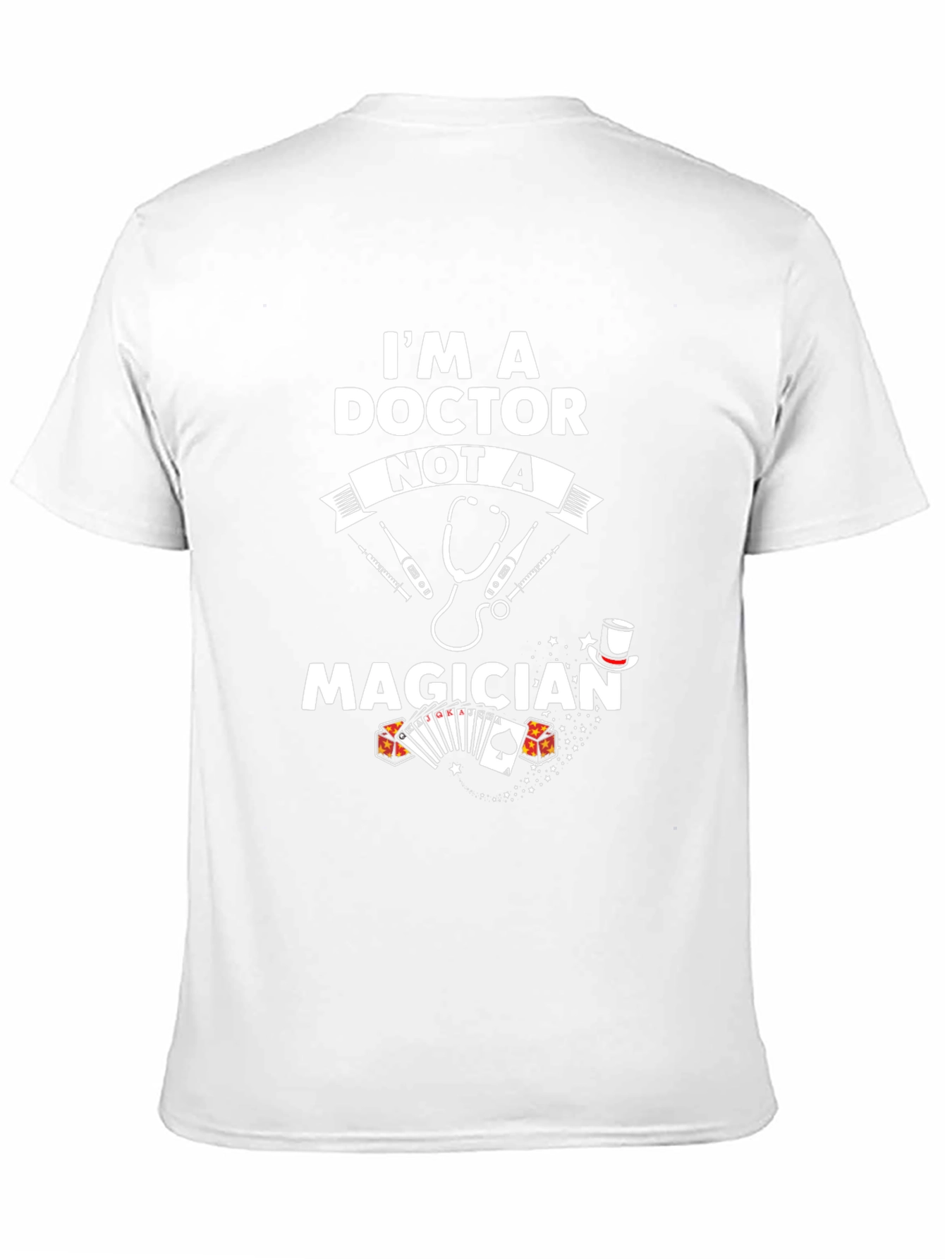 Doctor Not A Magician Black Graphic T-Shirt