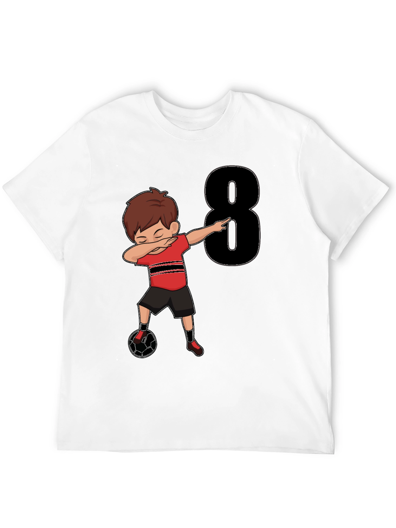 Boys 8th Birthday Soccer Dab T-Shirt