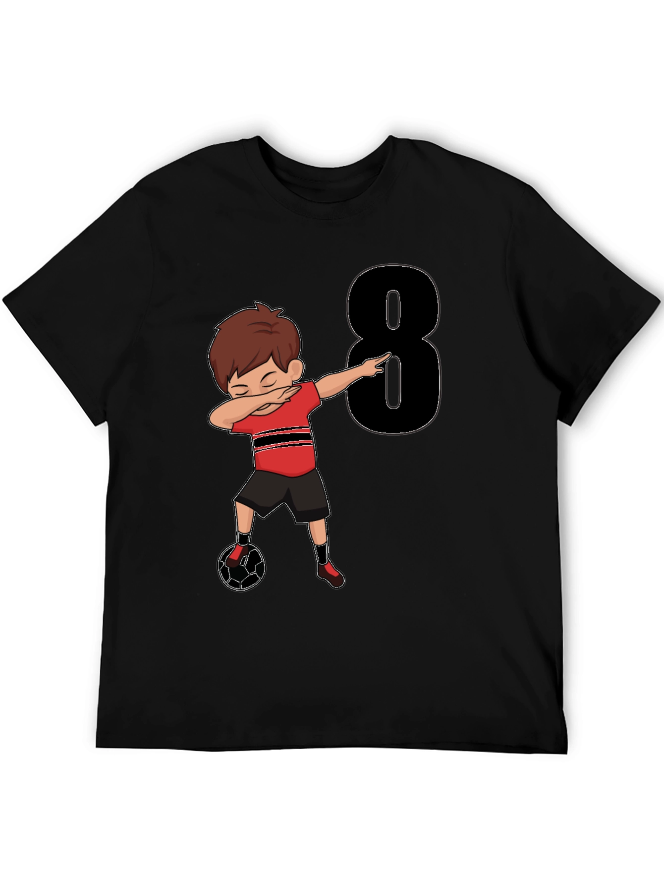 Boys 8th Birthday Soccer Dab T-Shirt