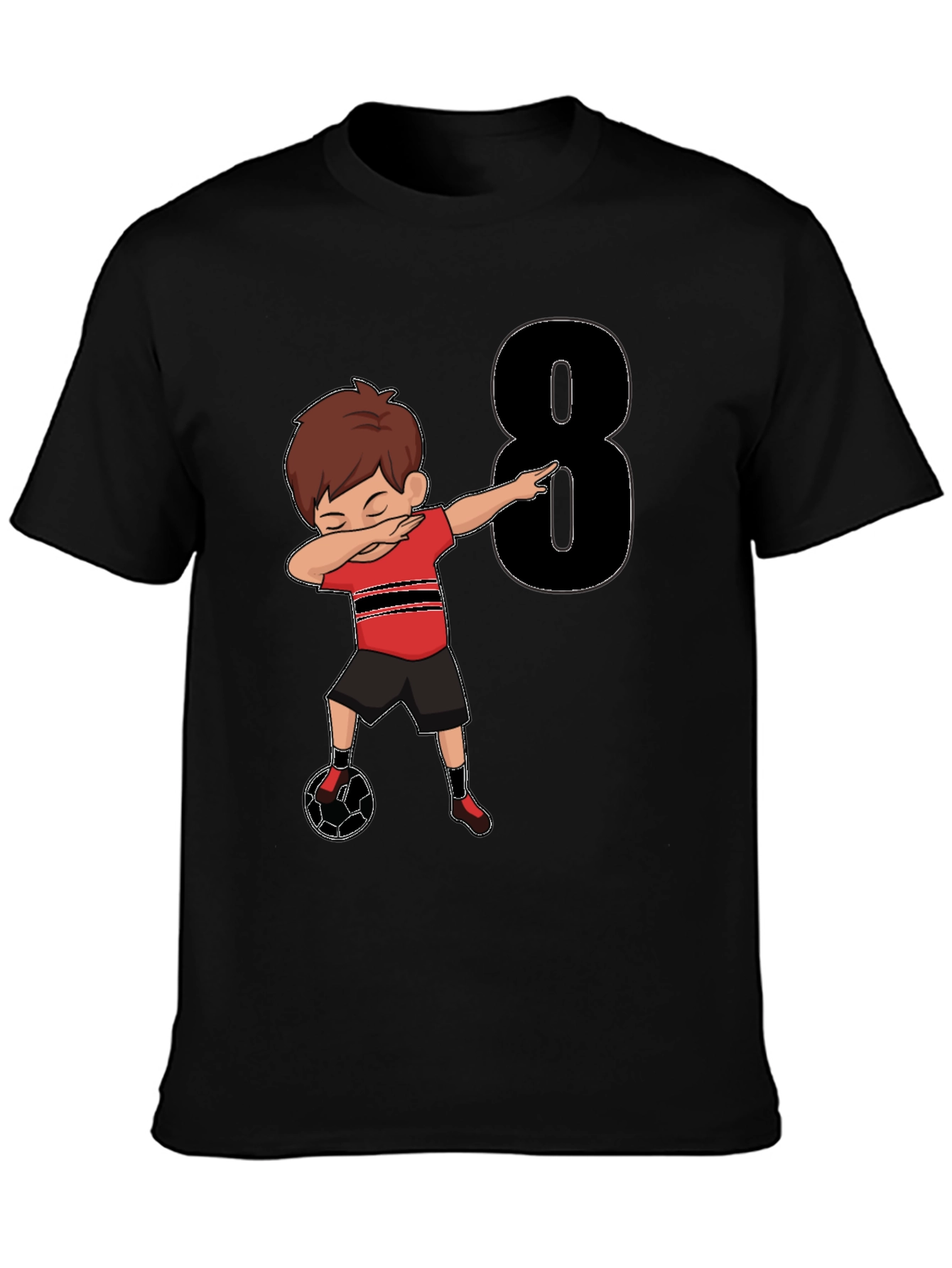 Boys 8th Birthday Soccer Dab T-Shirt