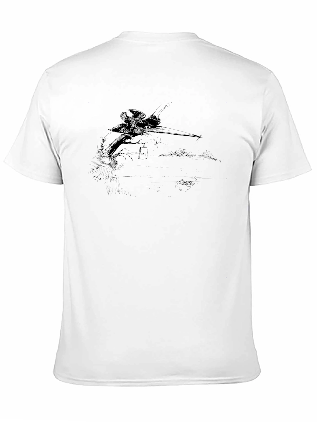 Sketch Art Black T-Shirt - Mens Casual Tee