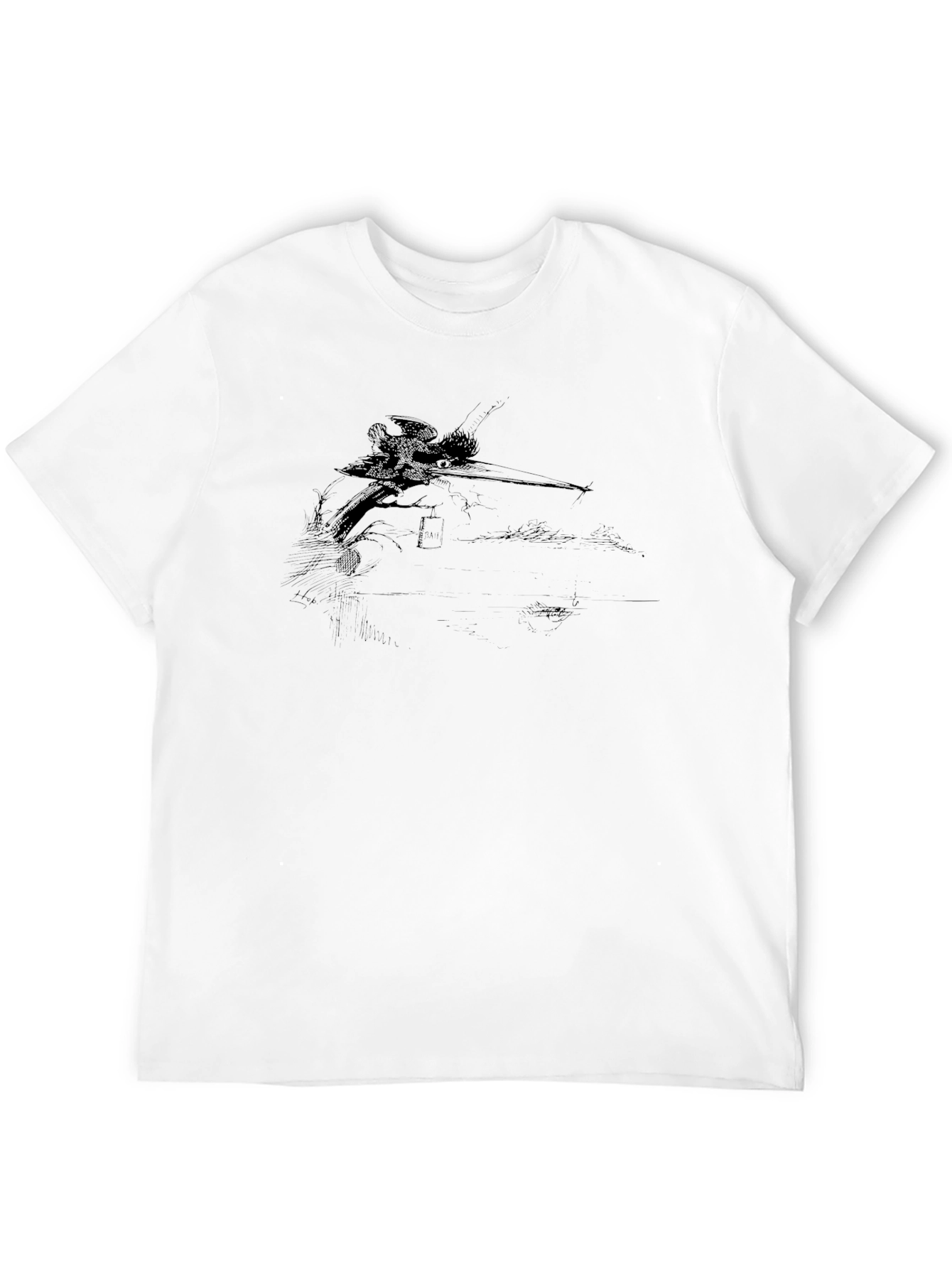 Sketch Art Black T-Shirt - Mens Casual Tee