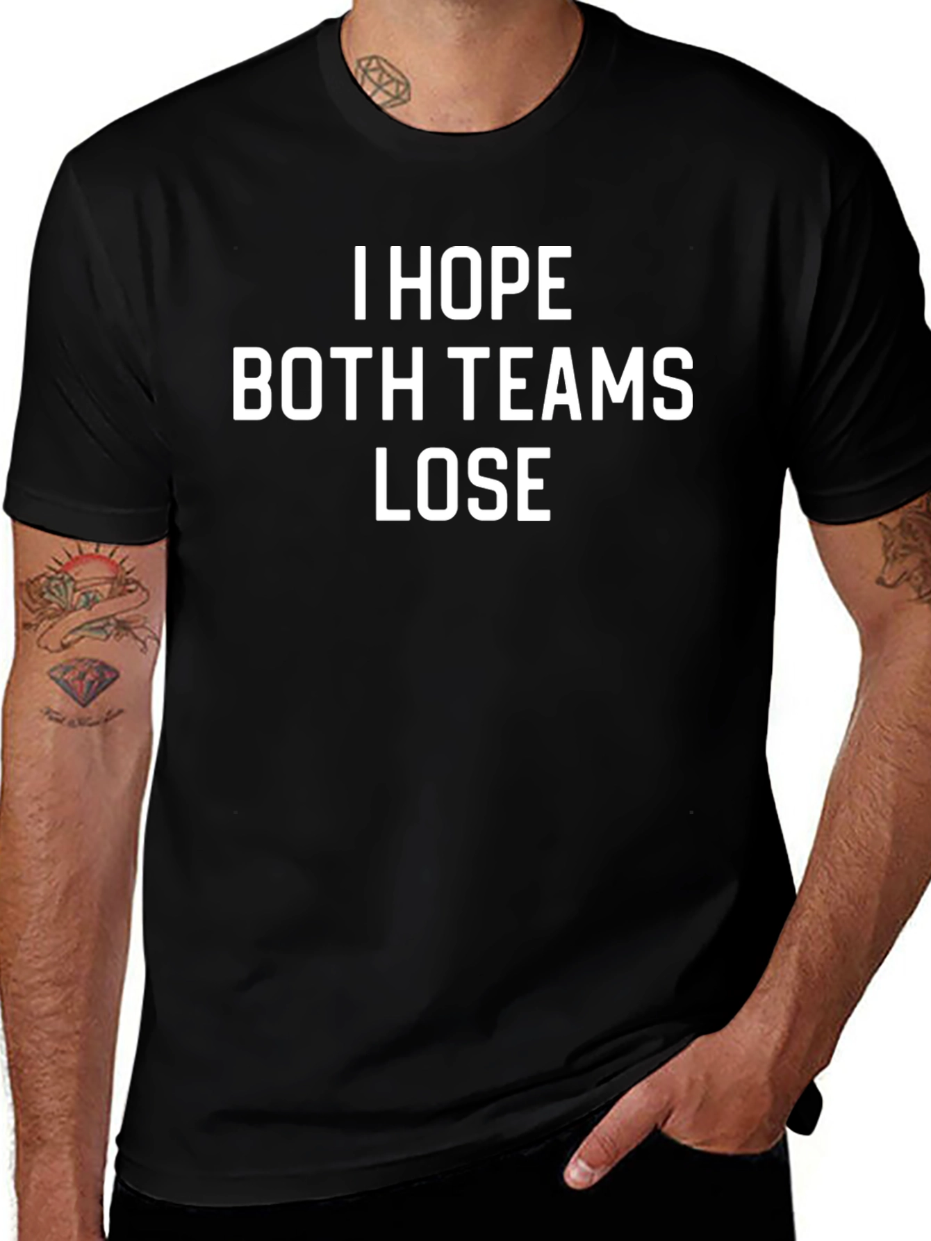 I Hope Both Teams Lose Sarcastic T-Shirt
