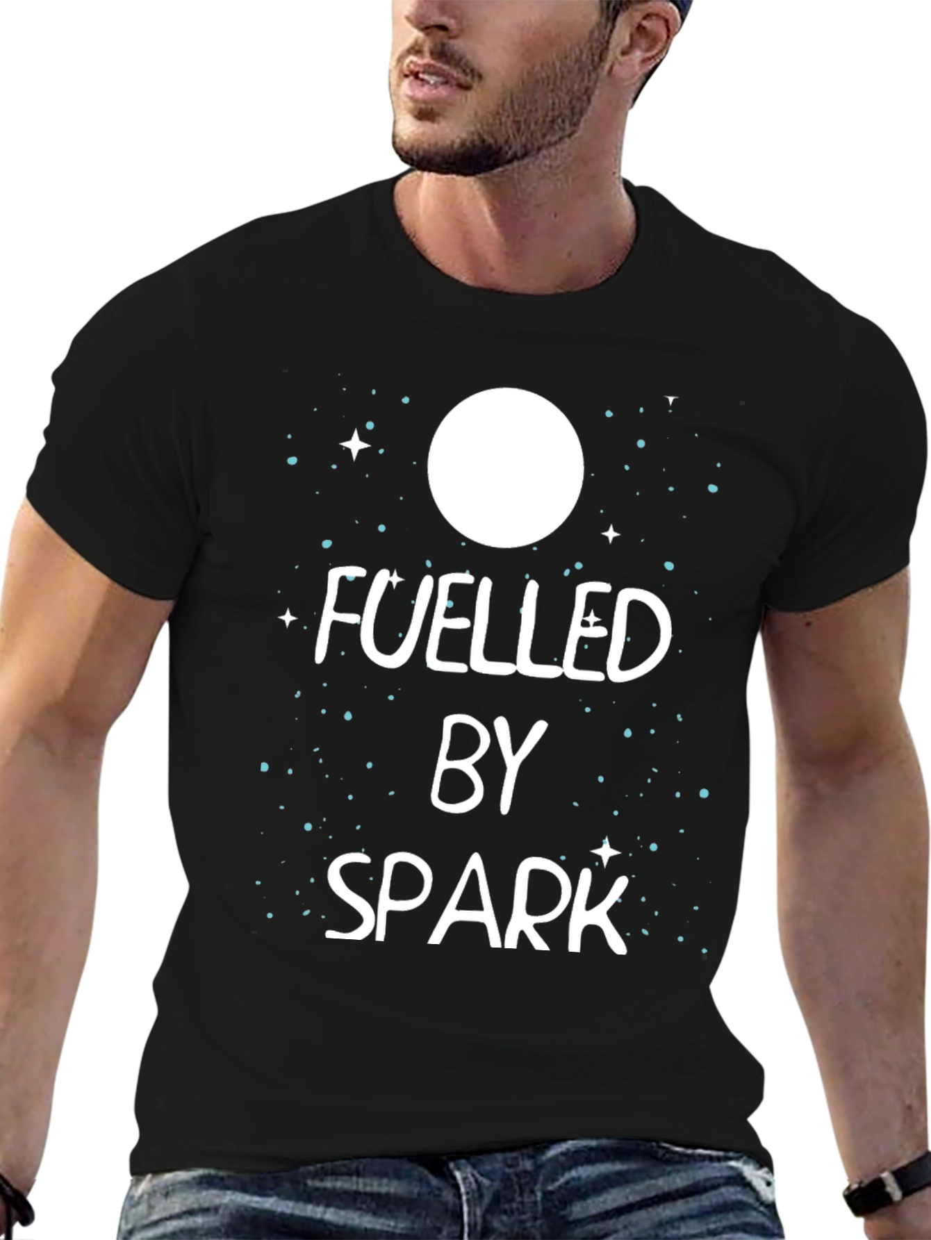 Fuelled by Spark Graphic T-Shirt - Mens Black Tee