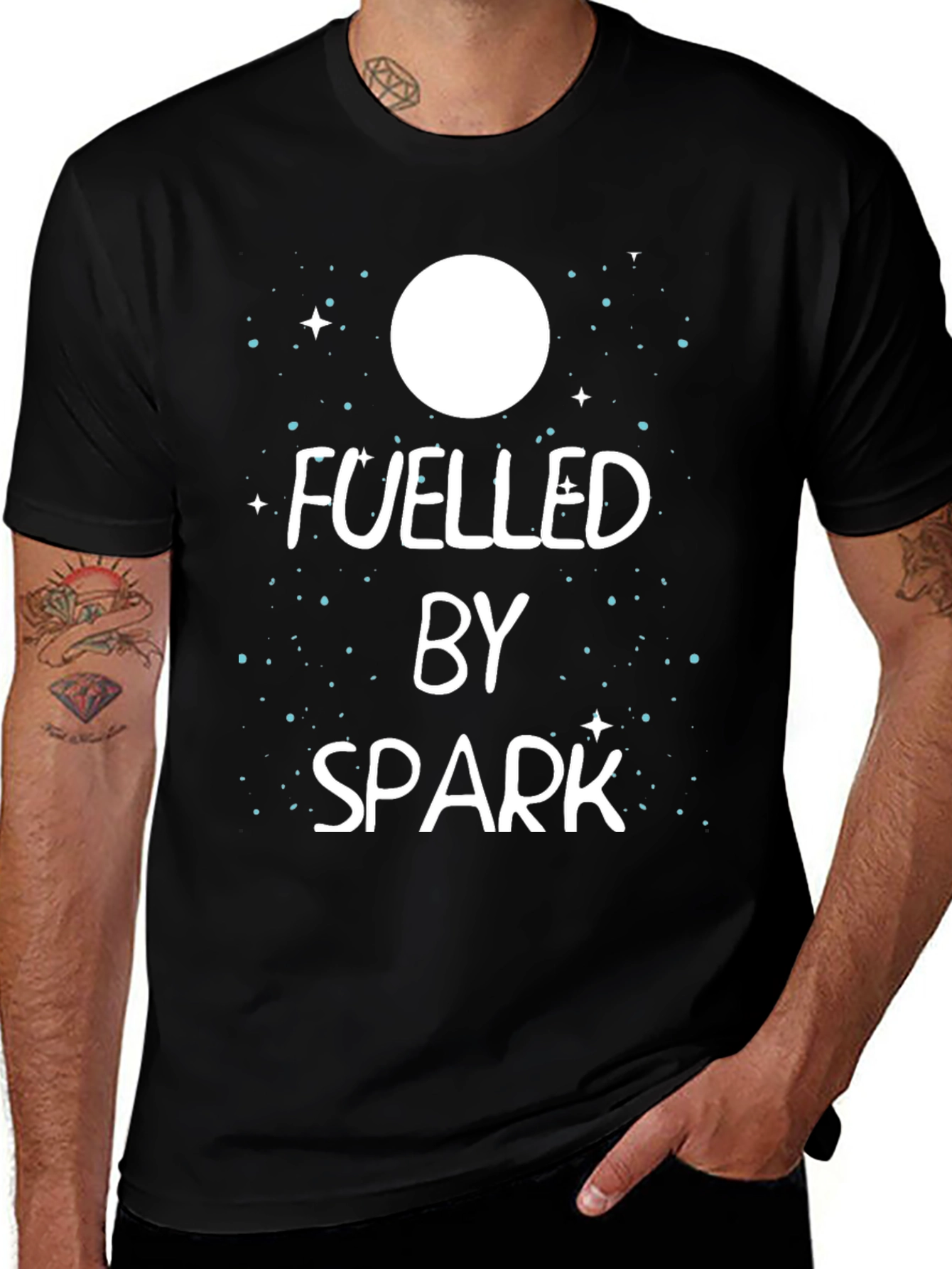Fuelled by Spark Graphic T-Shirt - Mens Black Tee