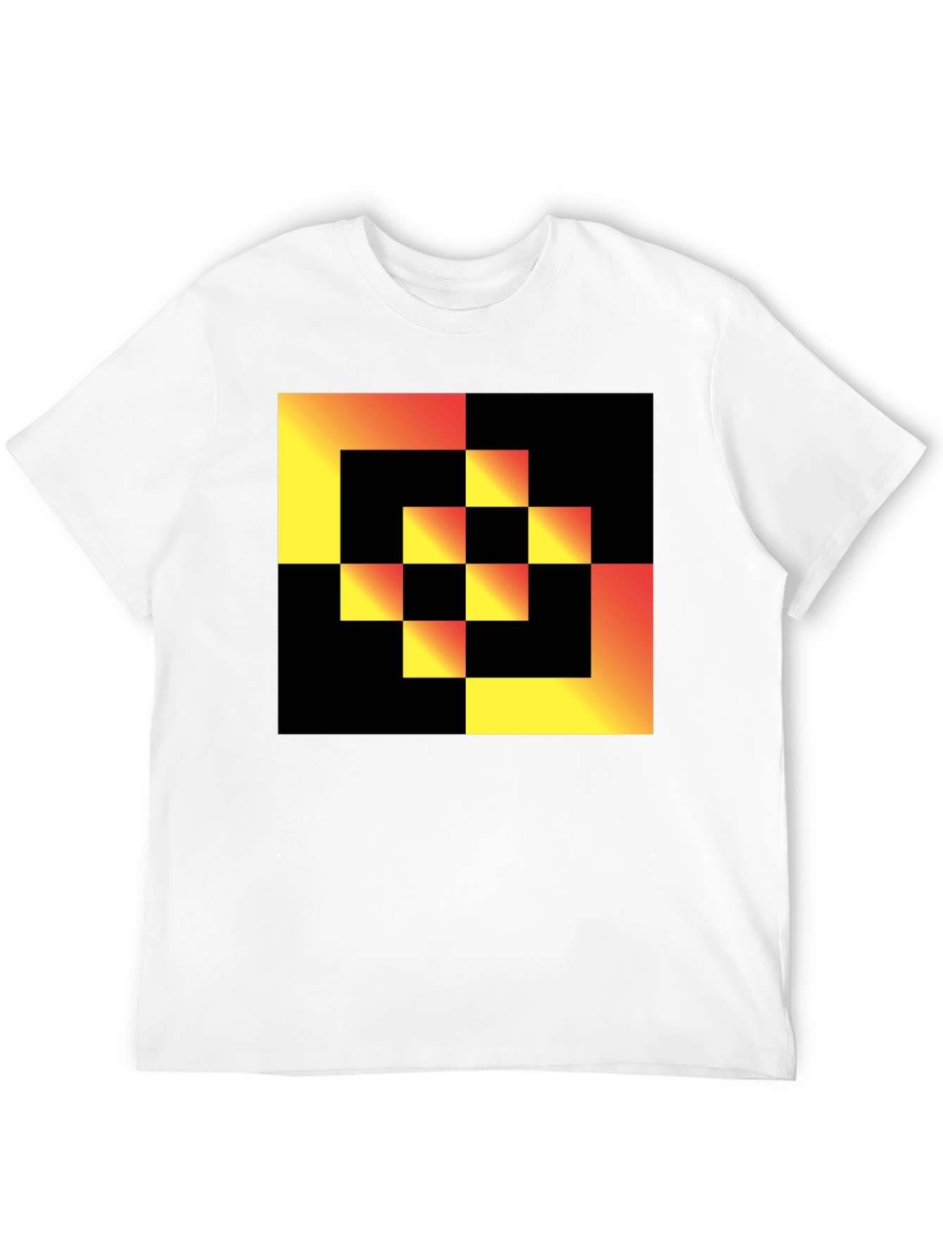 Geometric Gradient Square T-Shirt