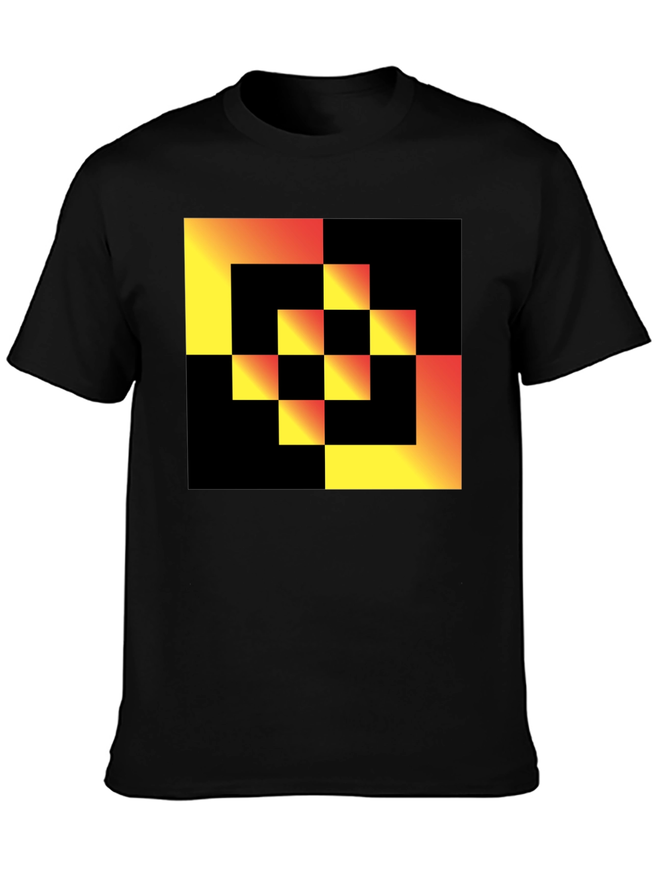 Geometric Gradient Square T-Shirt
