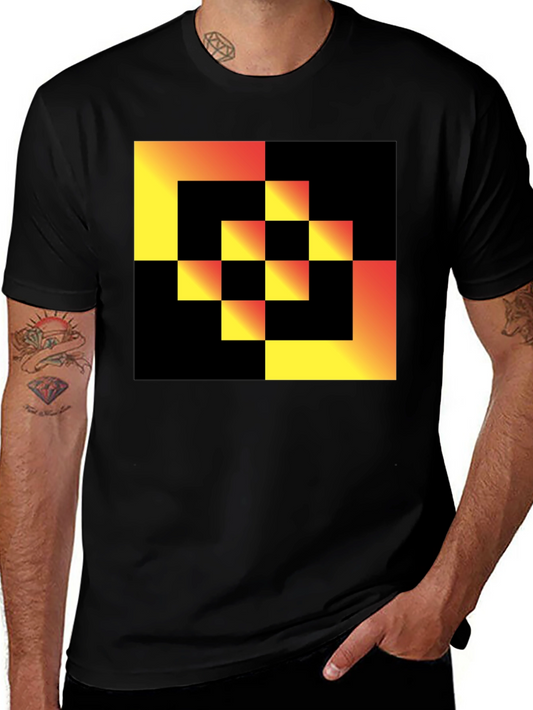 Geometric Gradient Square T-Shirt