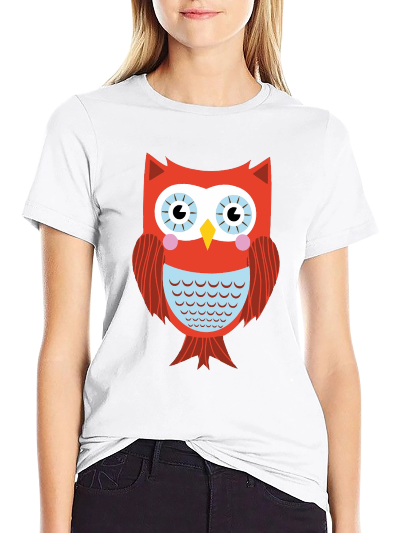 Cool Owl Graphic Black T-Shirt