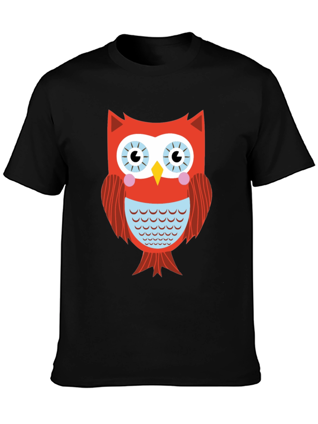 Cool Owl Graphic Black T-Shirt