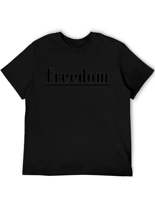 Freedom Graphic T-Shirt - Black Crew Neck