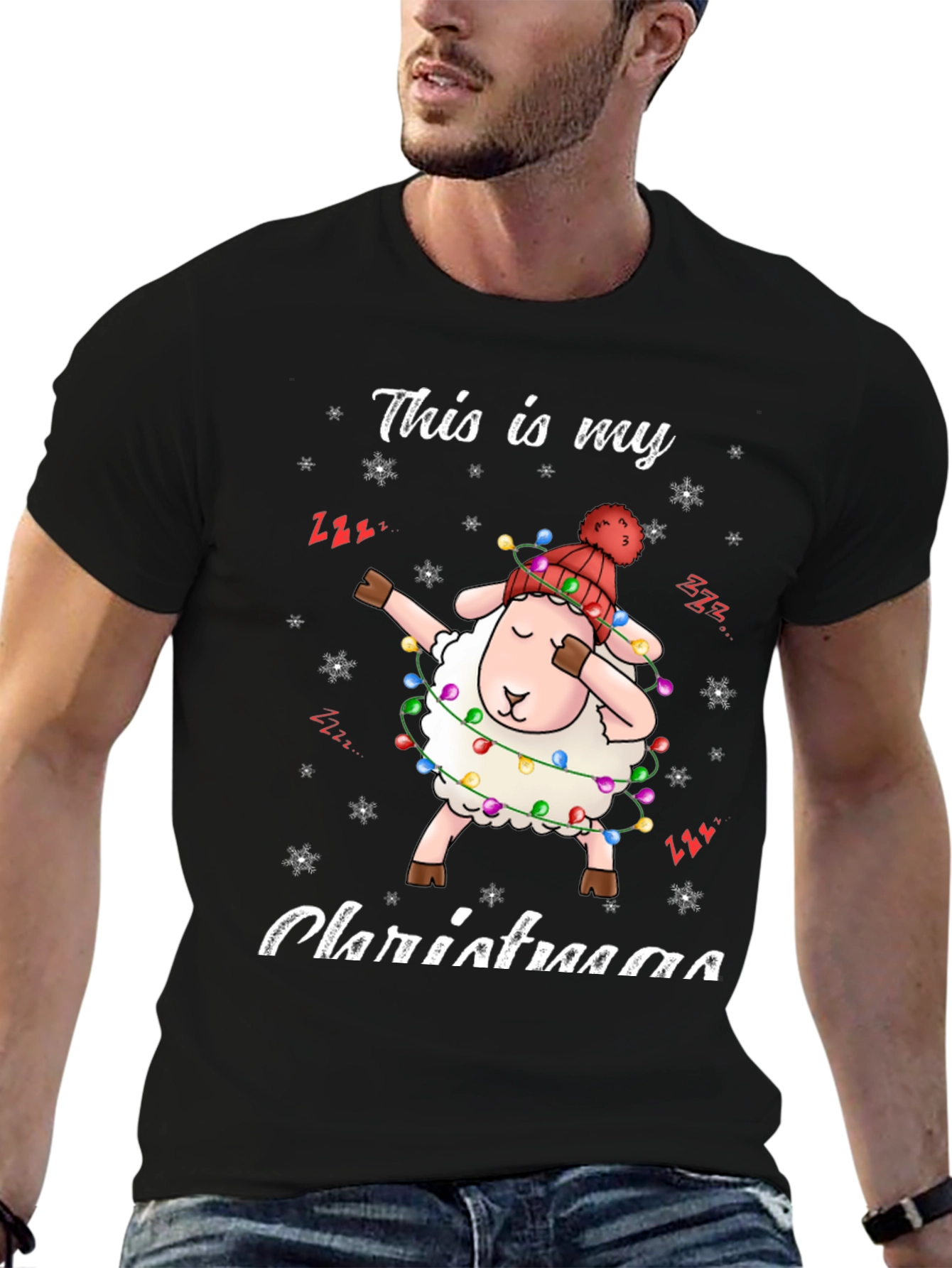Funny Christmas Sheep Dab T-Shirt