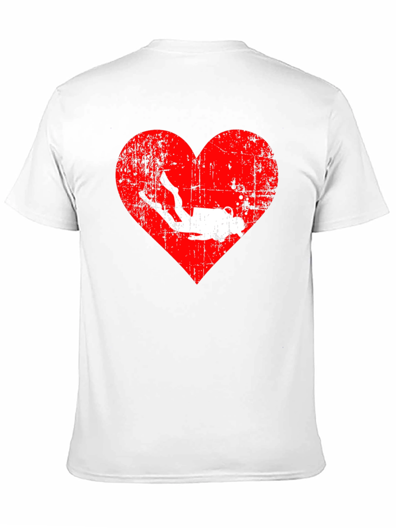Diving Heart Graphic Tee - Scuba Diver Love Shirt
