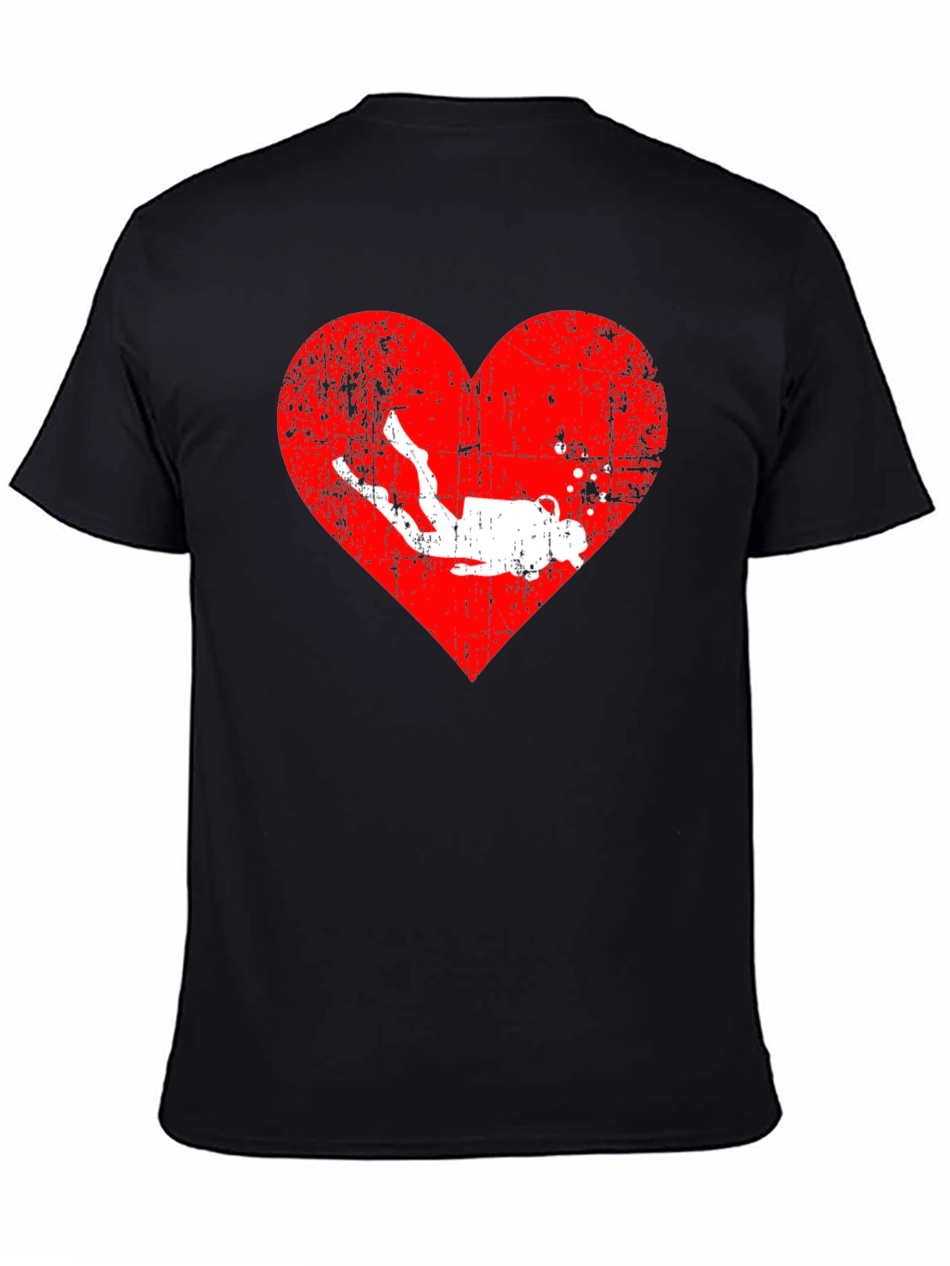 Diving Heart Graphic Tee - Scuba Diver Love Shirt