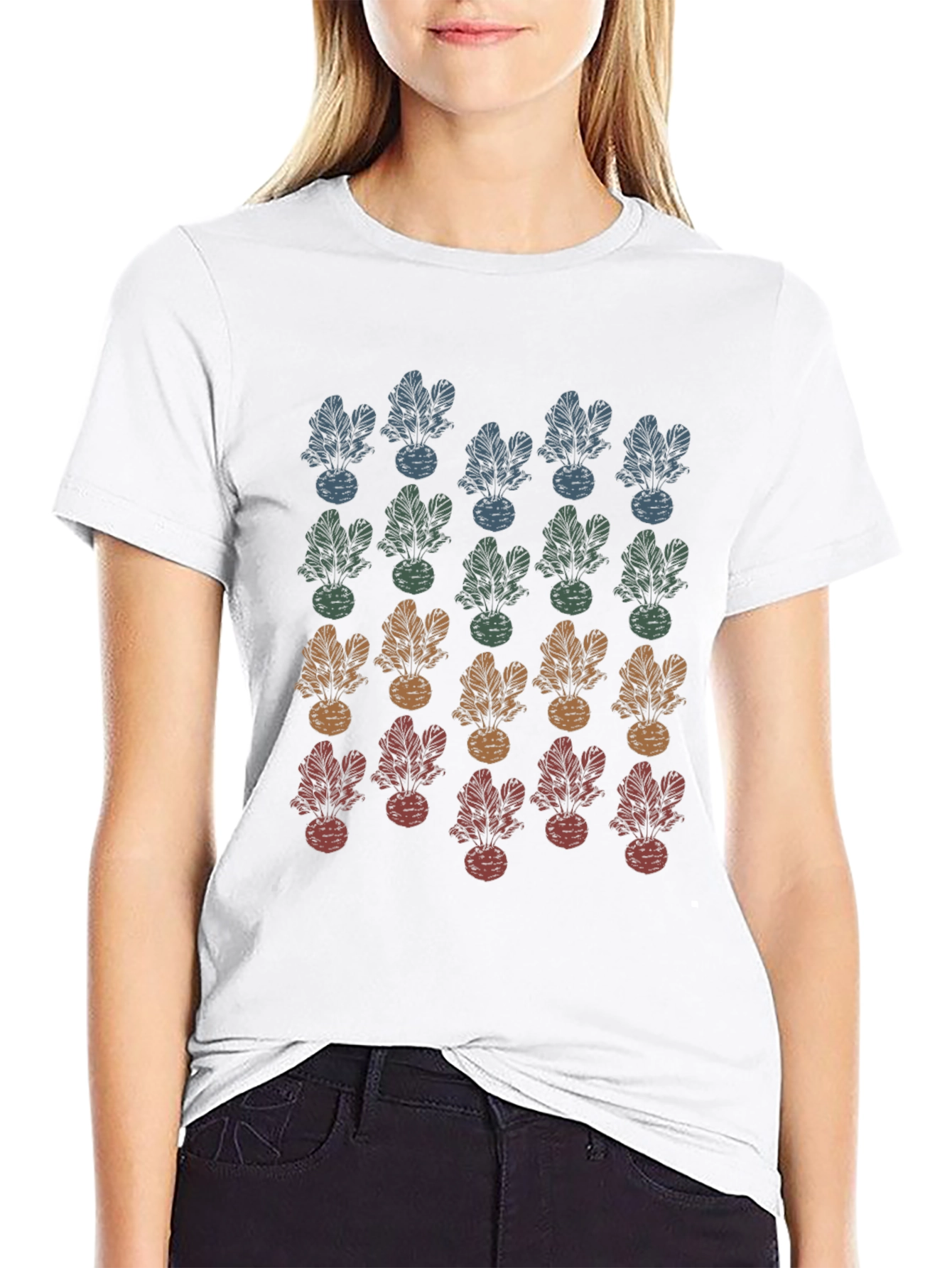 Retro Beet Pattern Graphic Tee