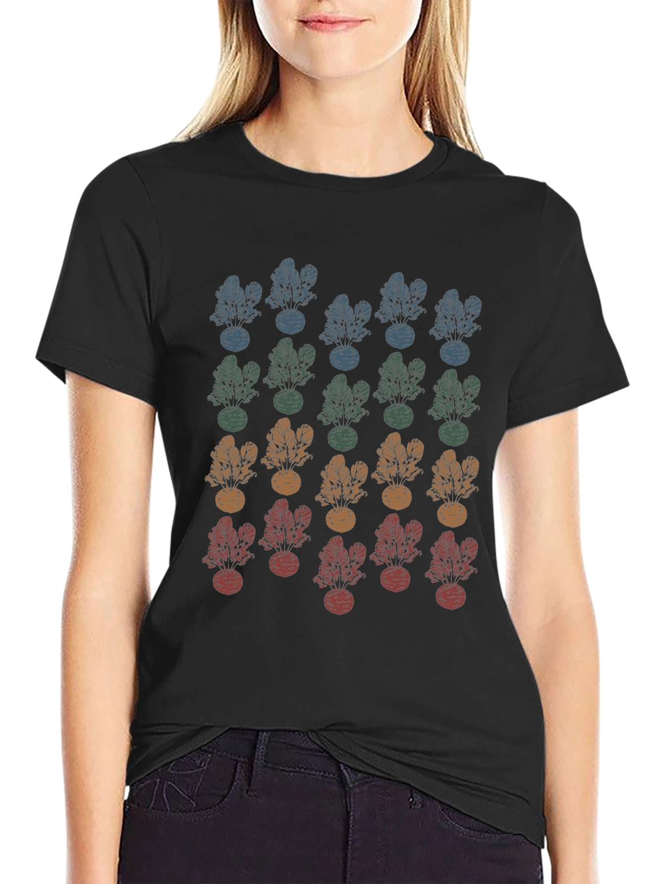 Retro Beet Pattern Graphic Tee