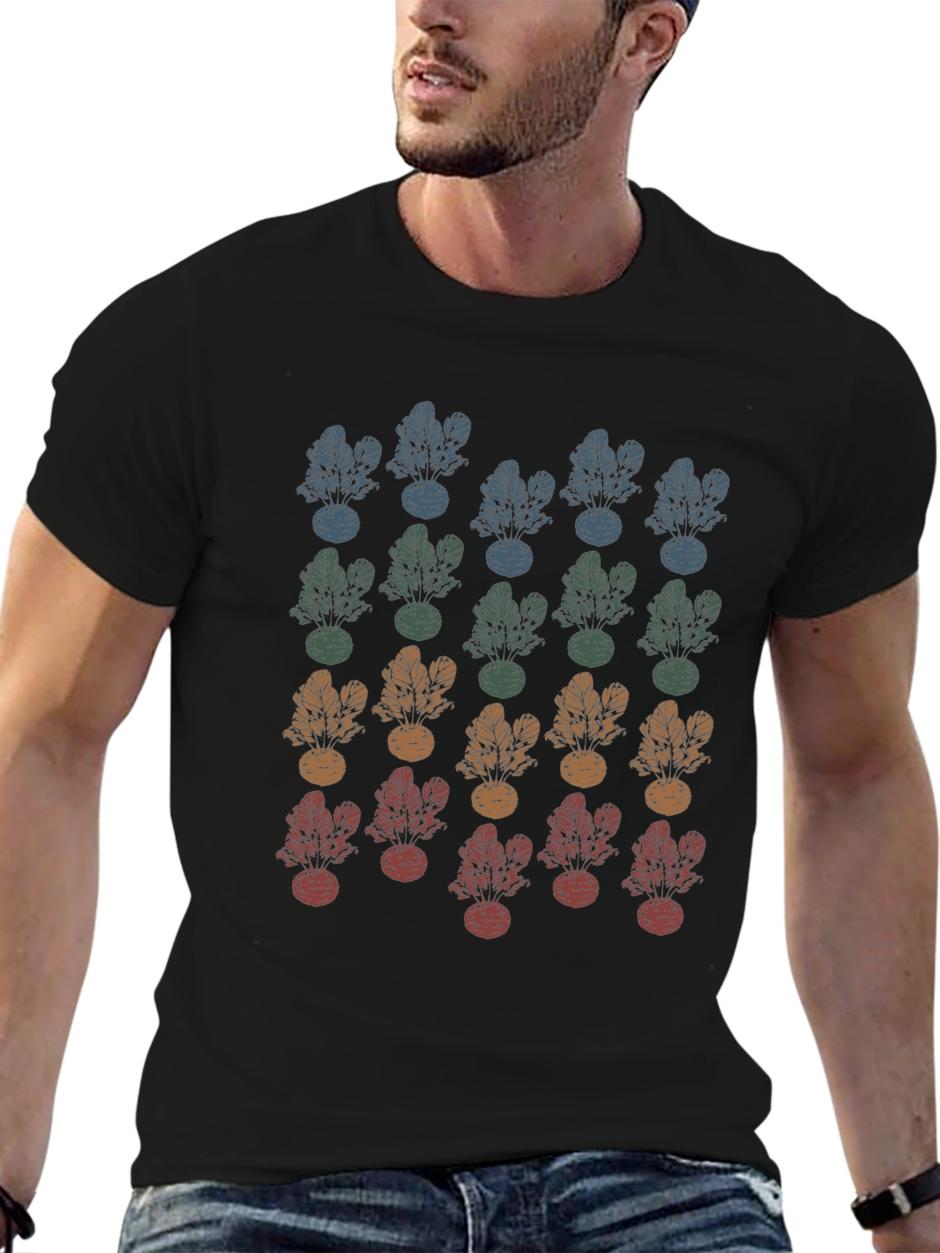 Retro Beet Pattern Graphic Tee
