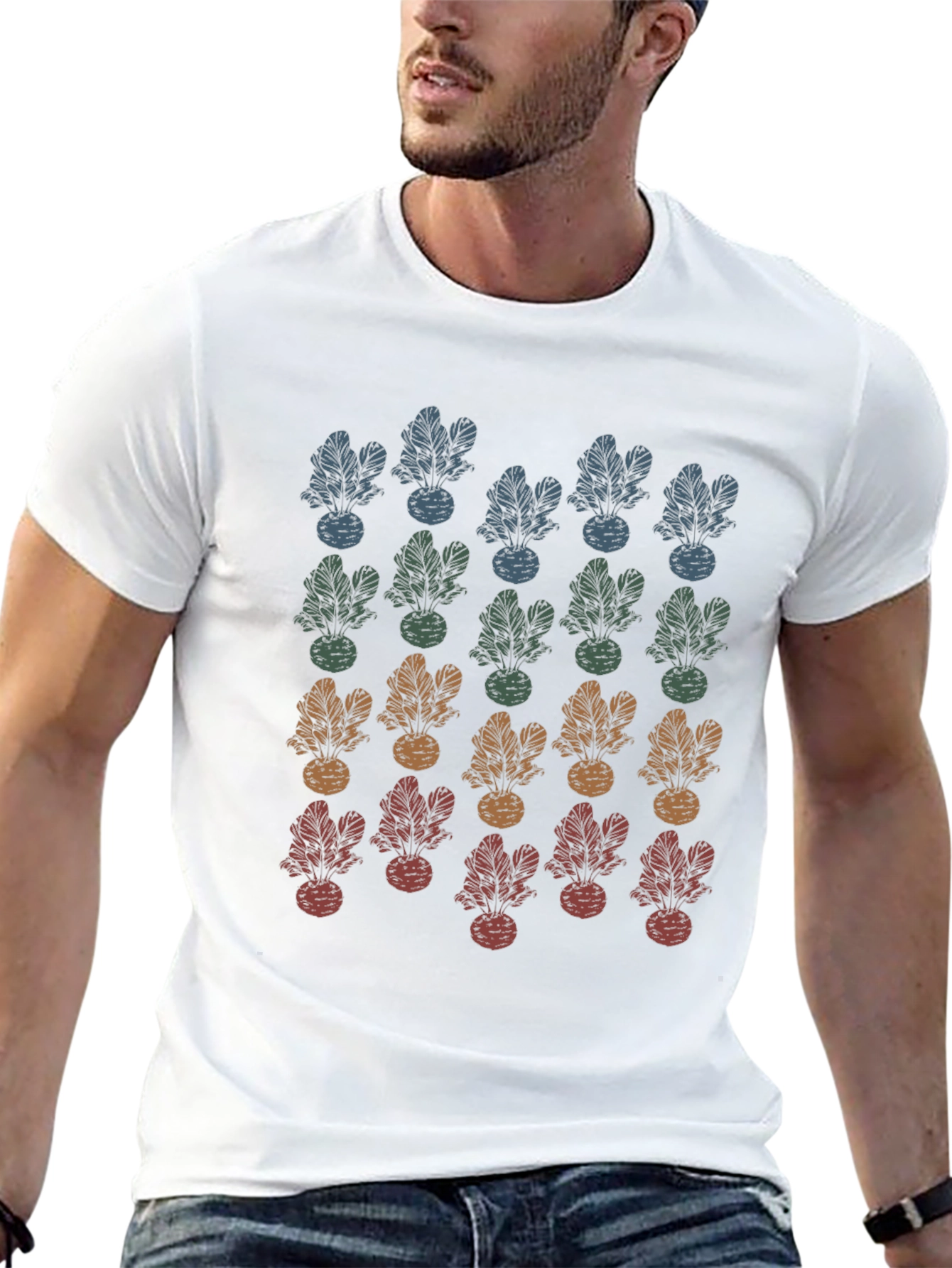 Retro Beet Pattern Graphic Tee