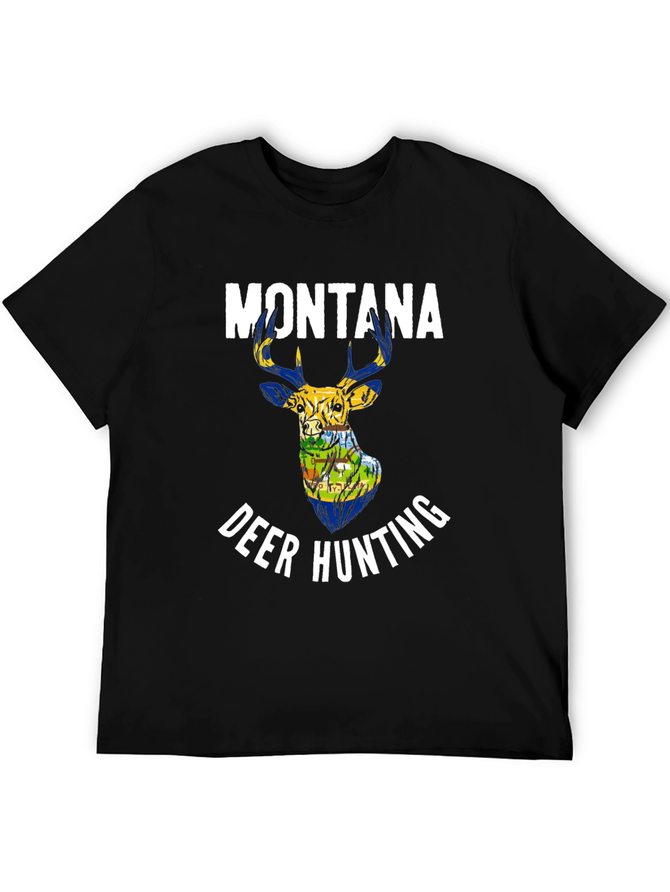Montana Deer Hunting Graphic T-Shirt