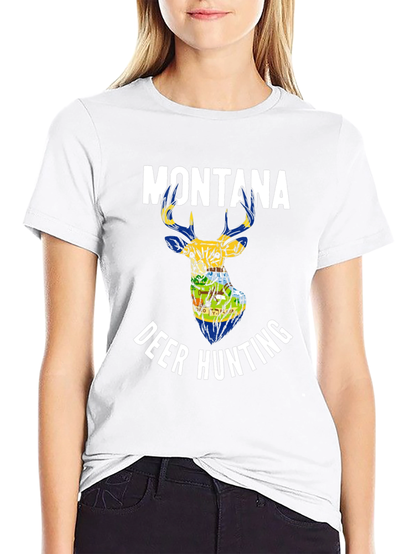Montana Deer Hunting Graphic T-Shirt