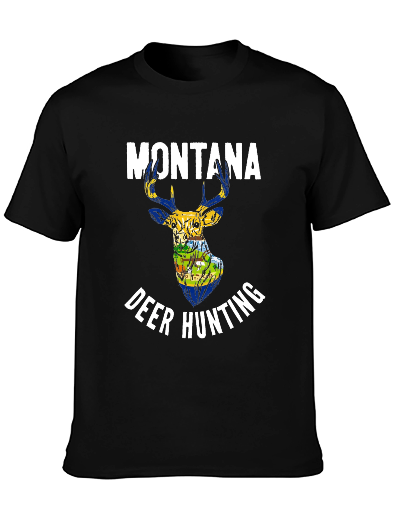 Montana Deer Hunting Graphic T-Shirt