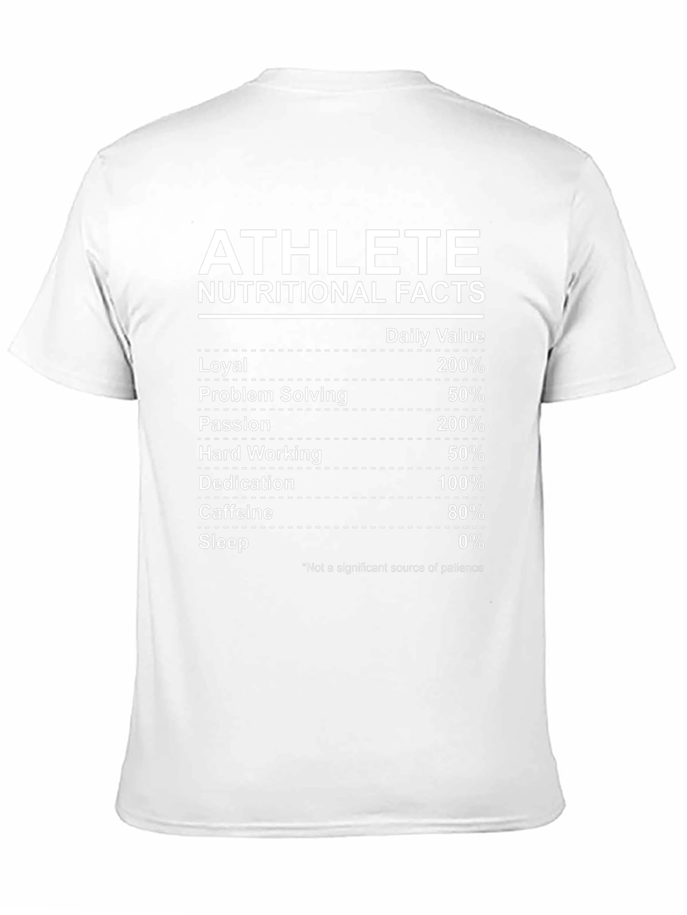 Athlete Nutritional Facts T-Shirt