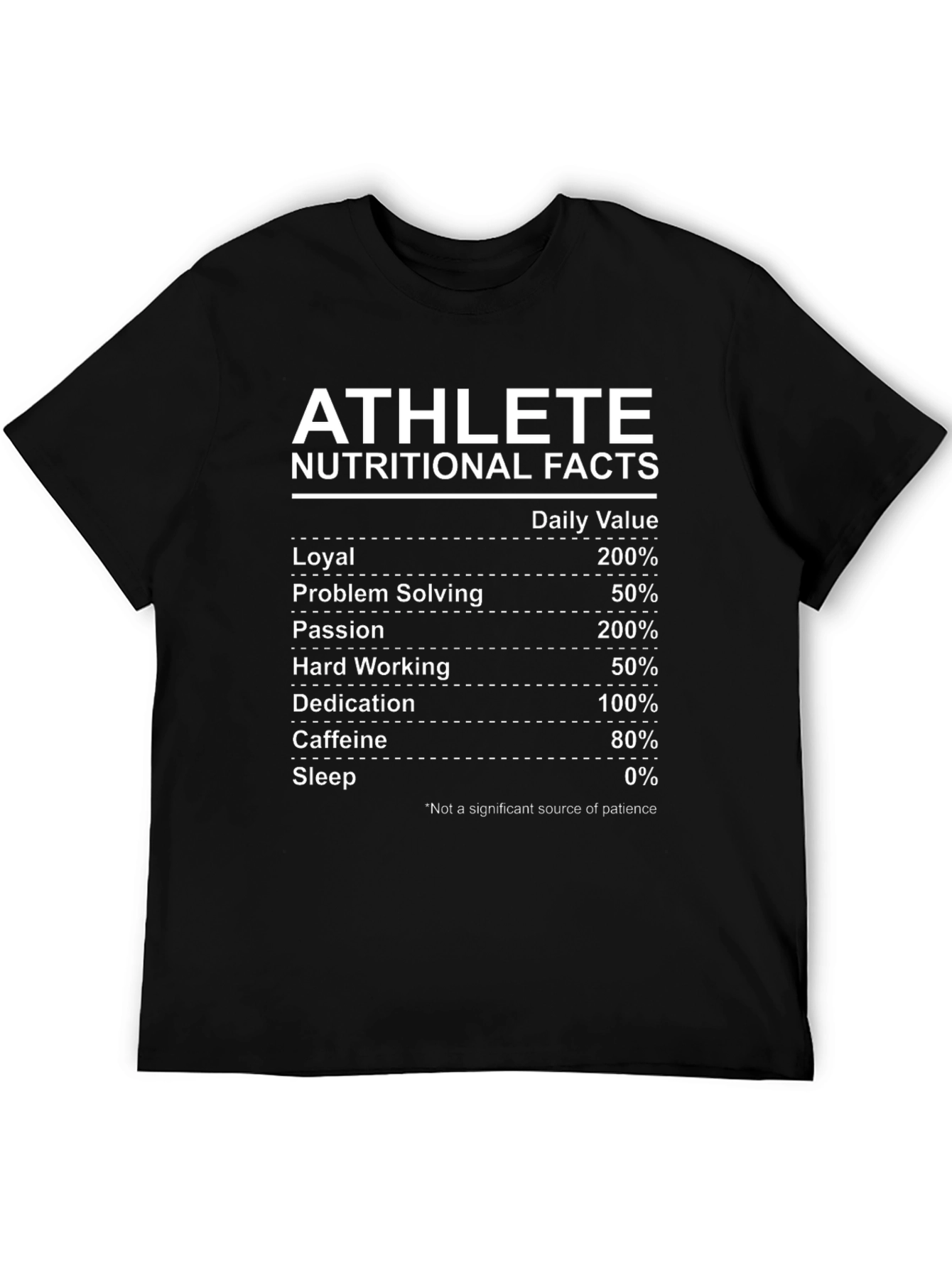 Athlete Nutritional Facts T-Shirt