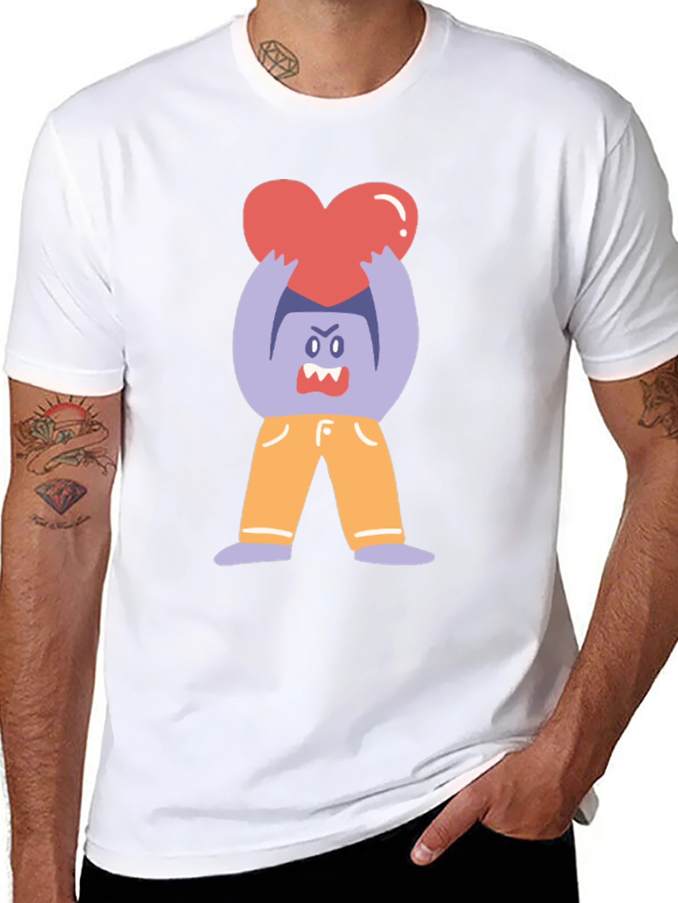 Monster Heart Graphic Tee - Soft Cotton Blend