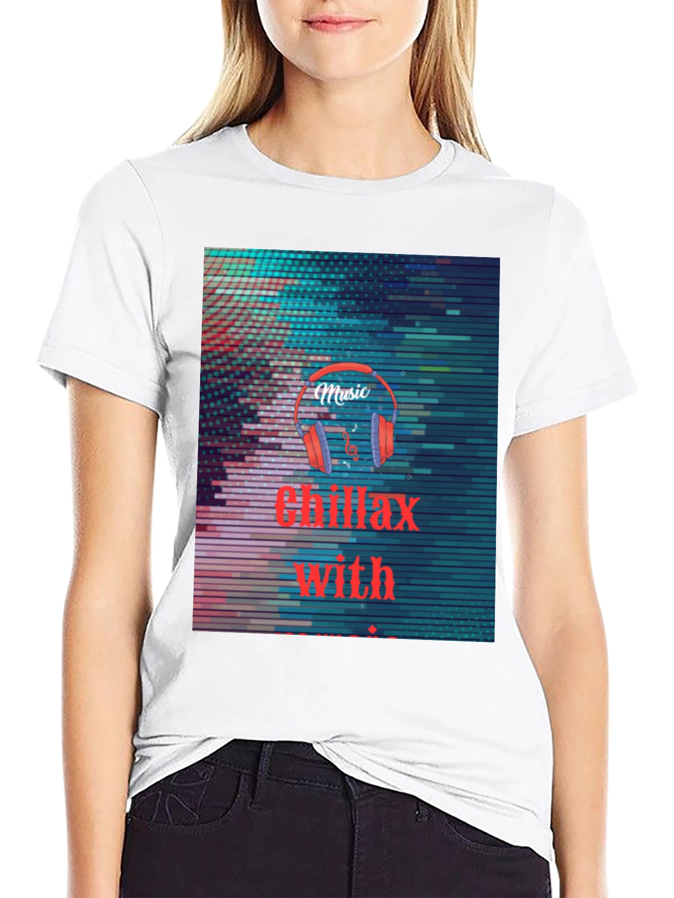 Chillax with Music T-Shirt - Black