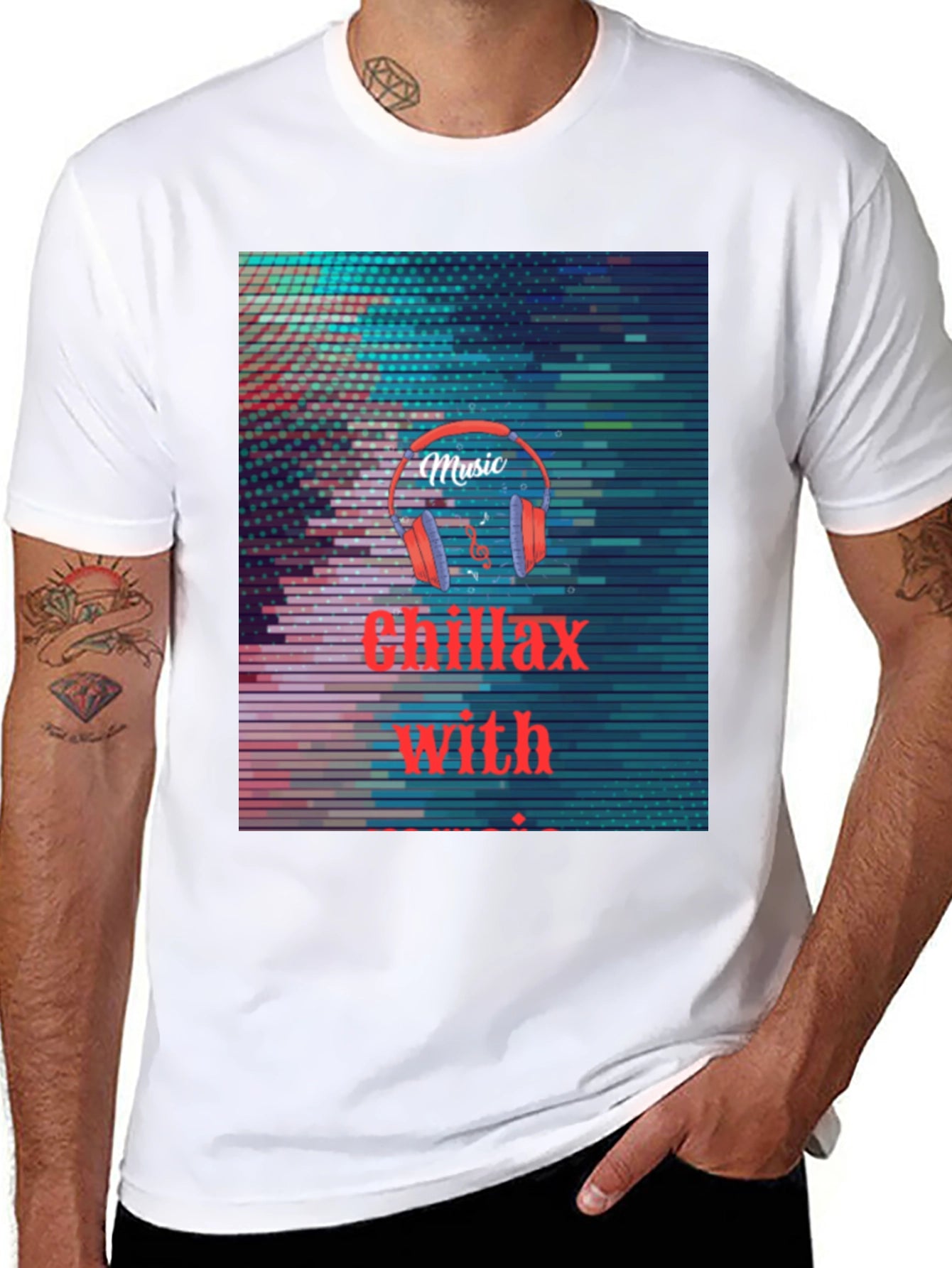 Chillax with Music T-Shirt - Black