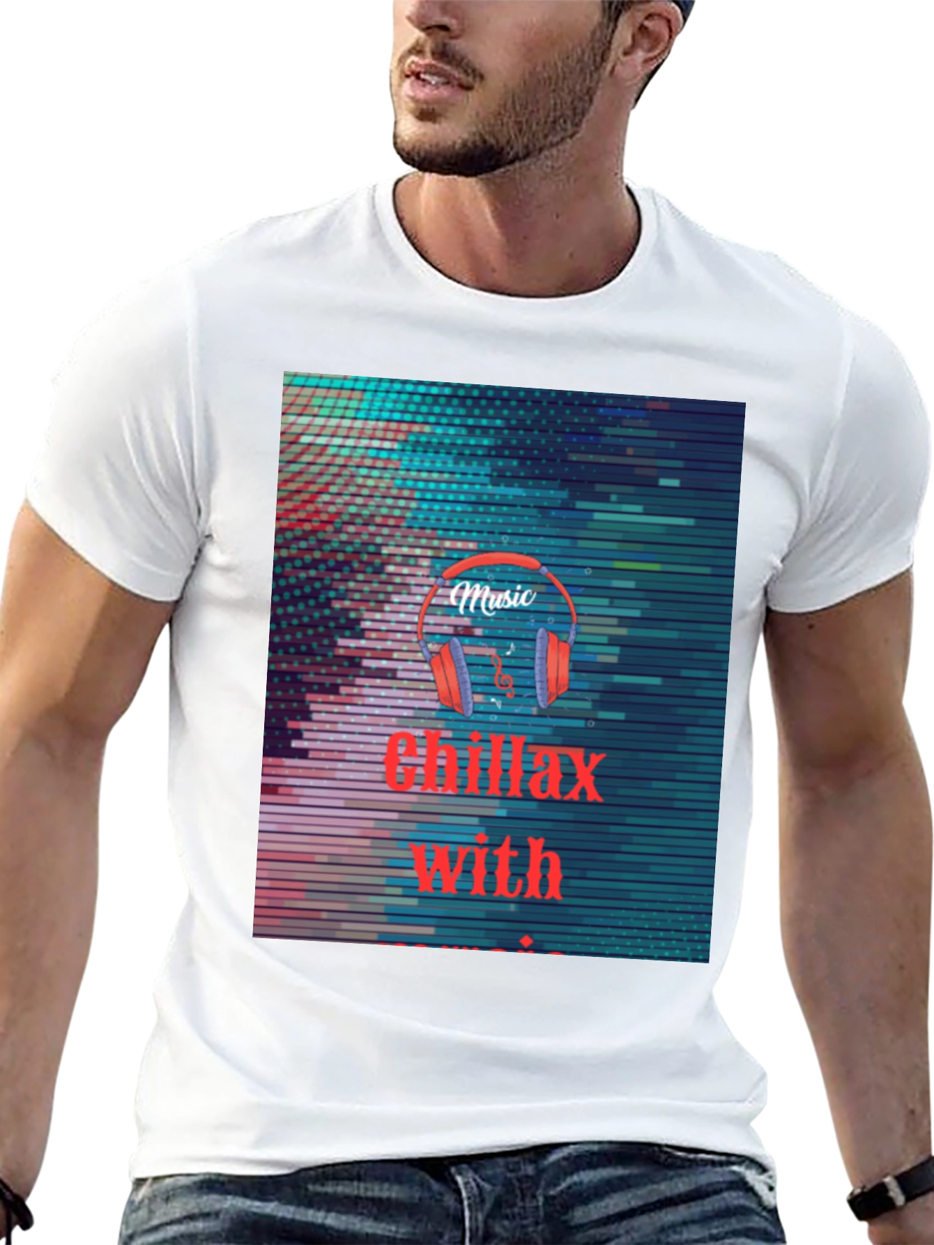 Chillax with Music T-Shirt - Black