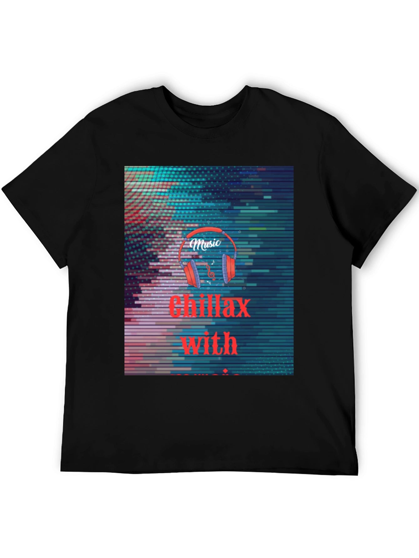 Chillax with Music T-Shirt - Black
