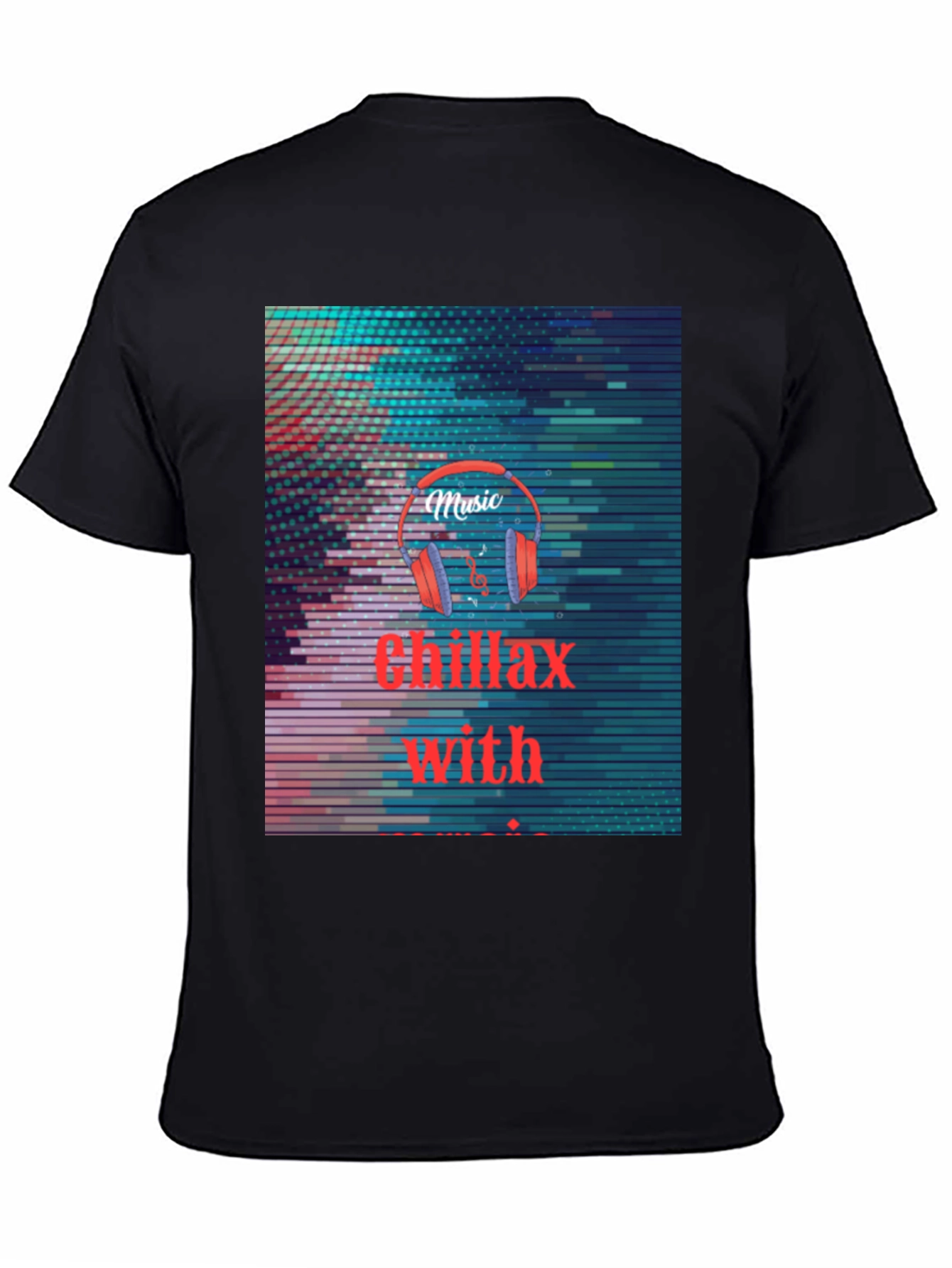 Chillax with Music T-Shirt - Black