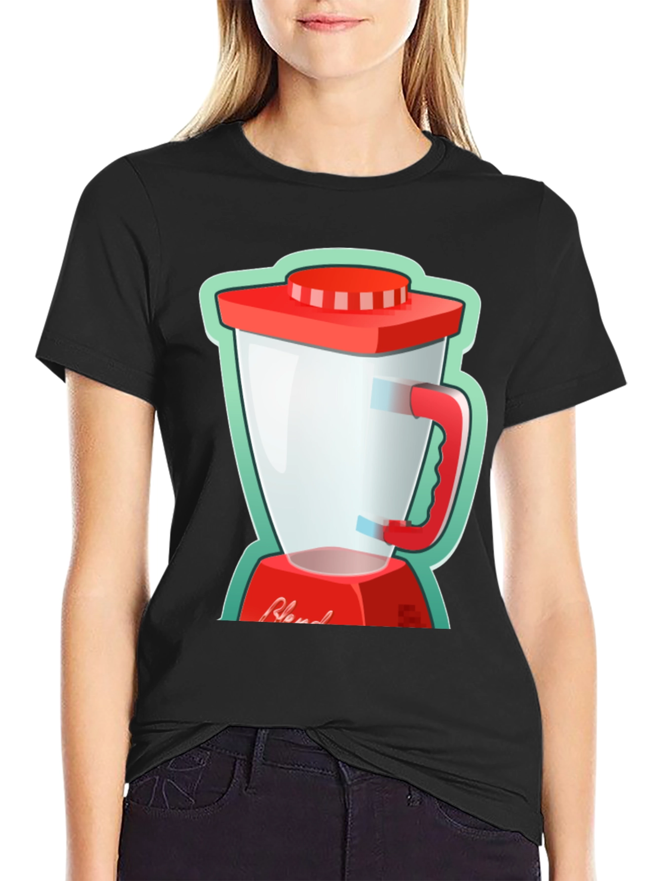 Blend Graphic Tee - Black Cotton T-Shirt