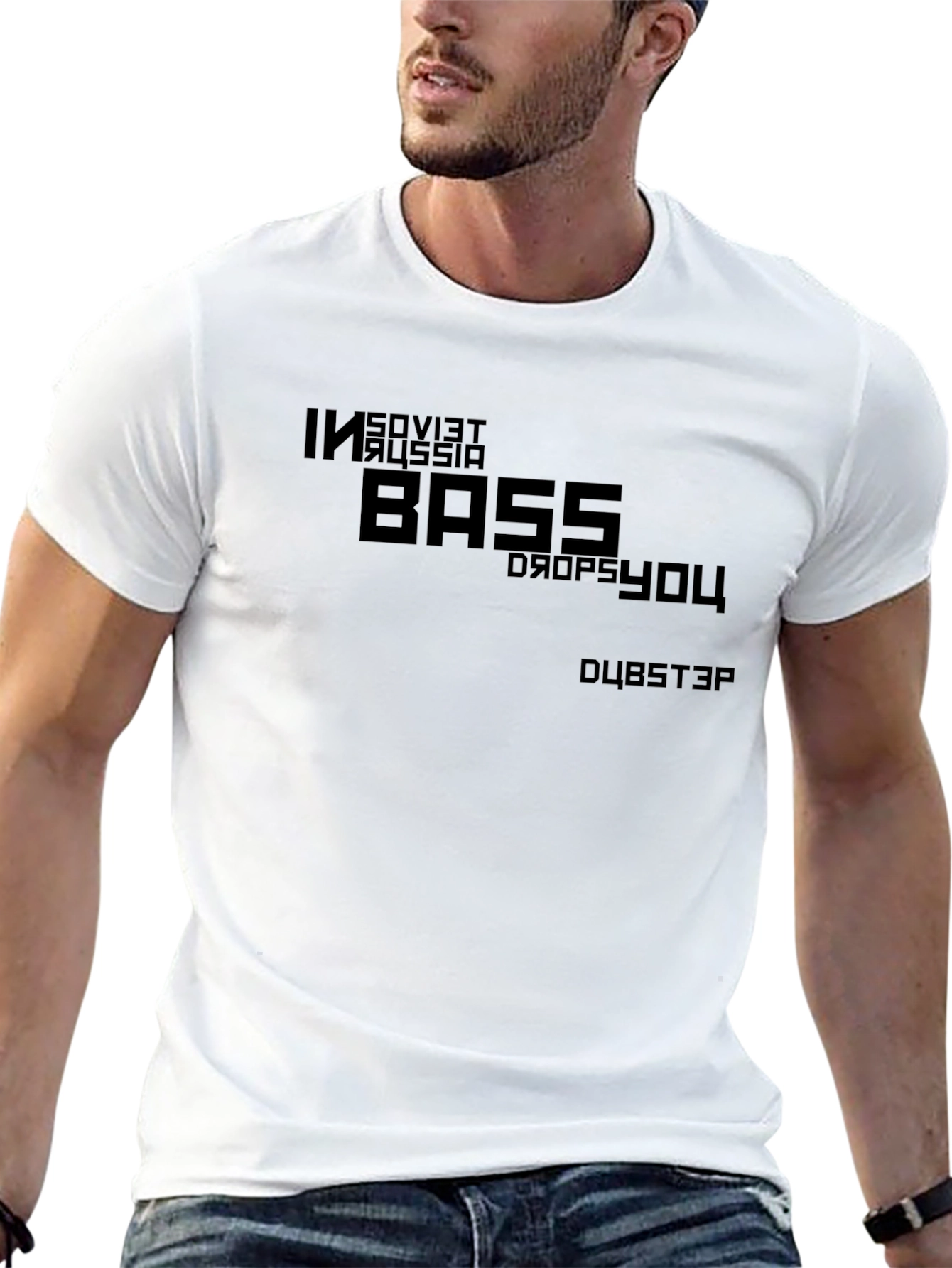 Soviet Russia Bass Drops You Black T-Shirt
