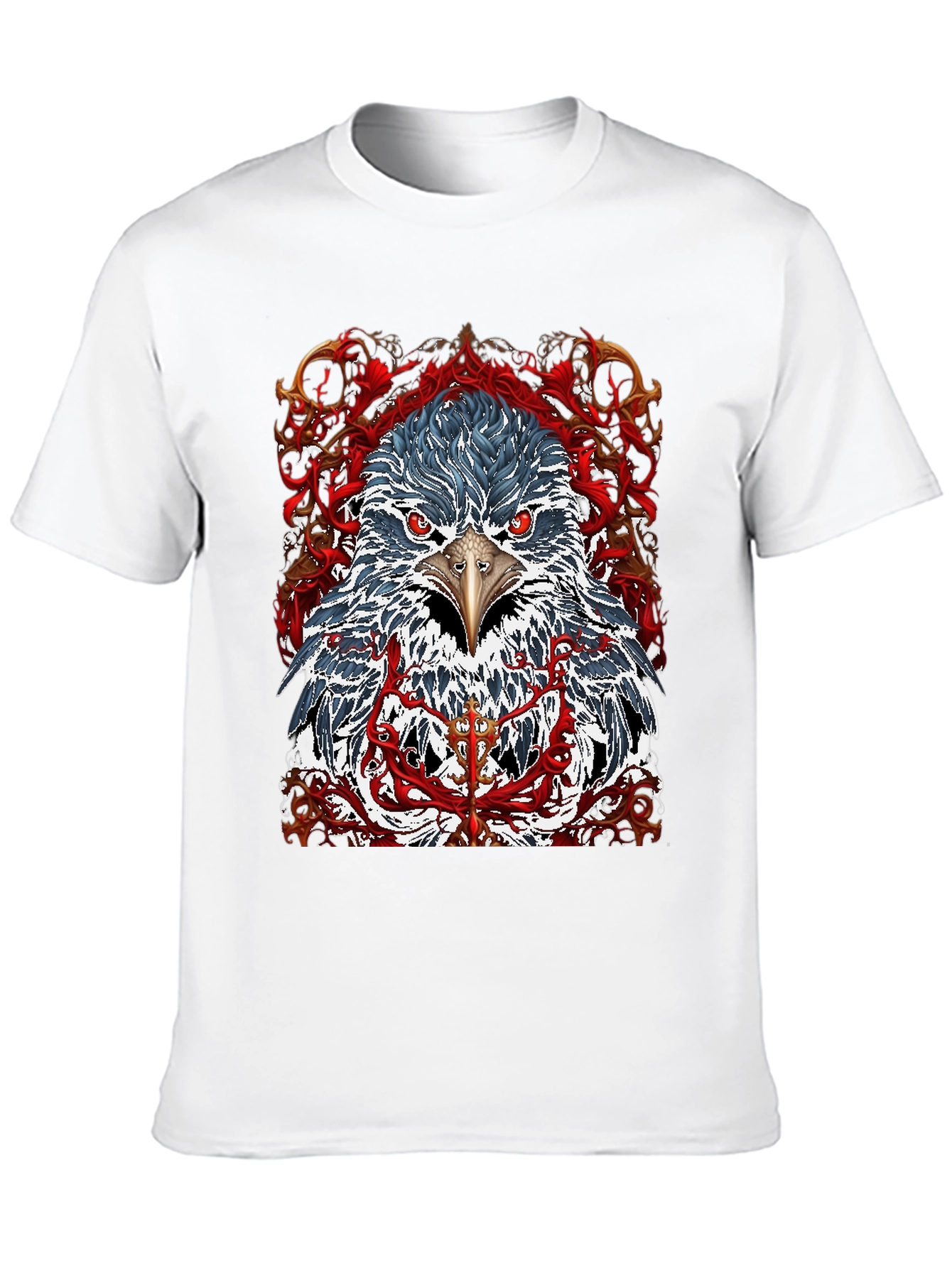 Eagle Graphic Print Crew Neck T-Shirt