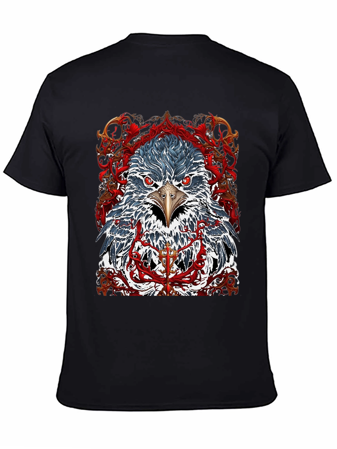 Eagle Graphic Print Crew Neck T-Shirt