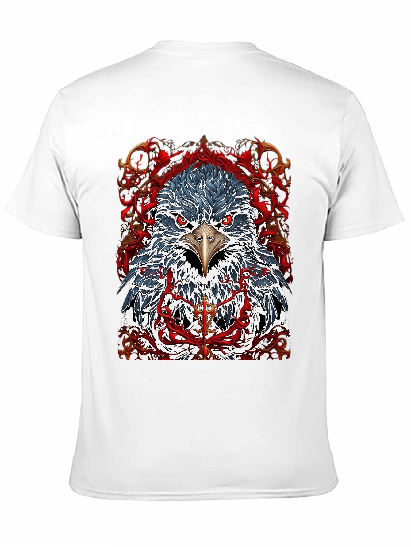 Eagle Graphic Print Crew Neck T-Shirt