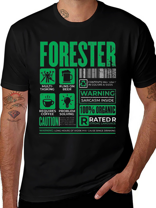 Forester Funny Job T-Shirt - Multi-Tasking Runs on Beer!