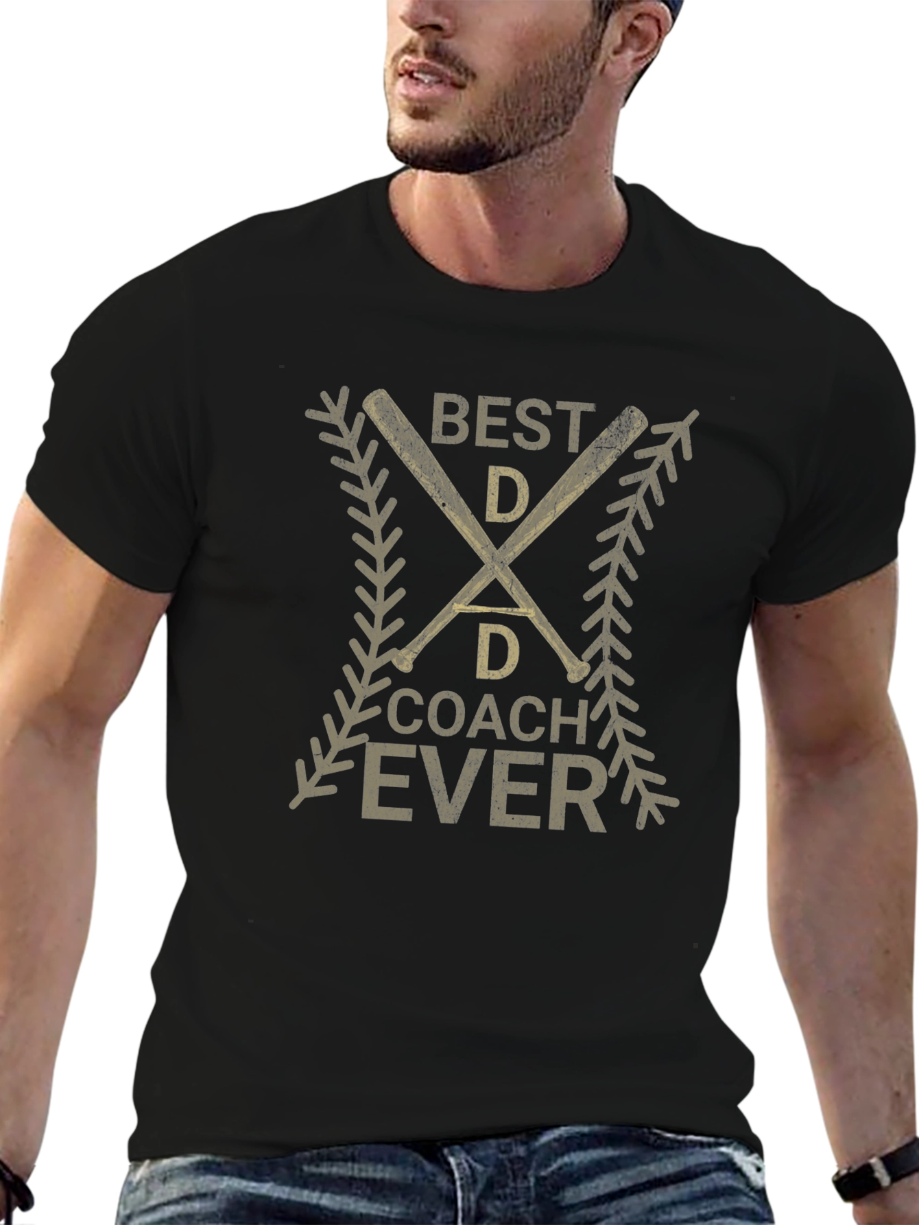 Best Dad Coach Ever Baseball T-Shirt