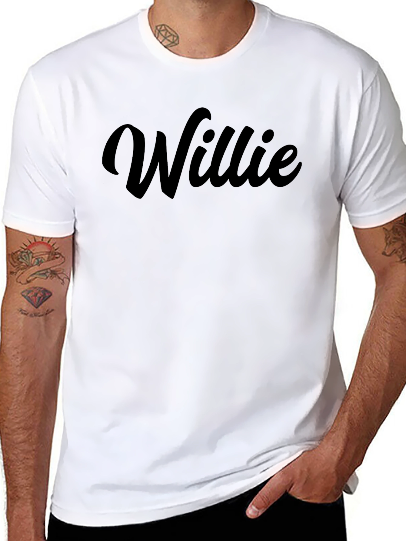 Willie Black T-Shirt - Classic Style