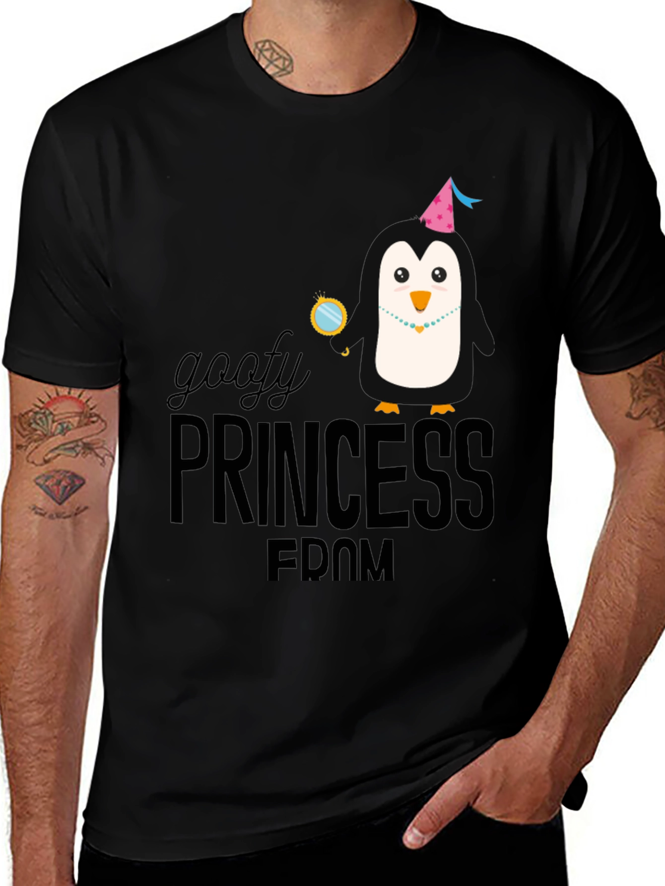 Goofy Princess Penguin T-Shirt