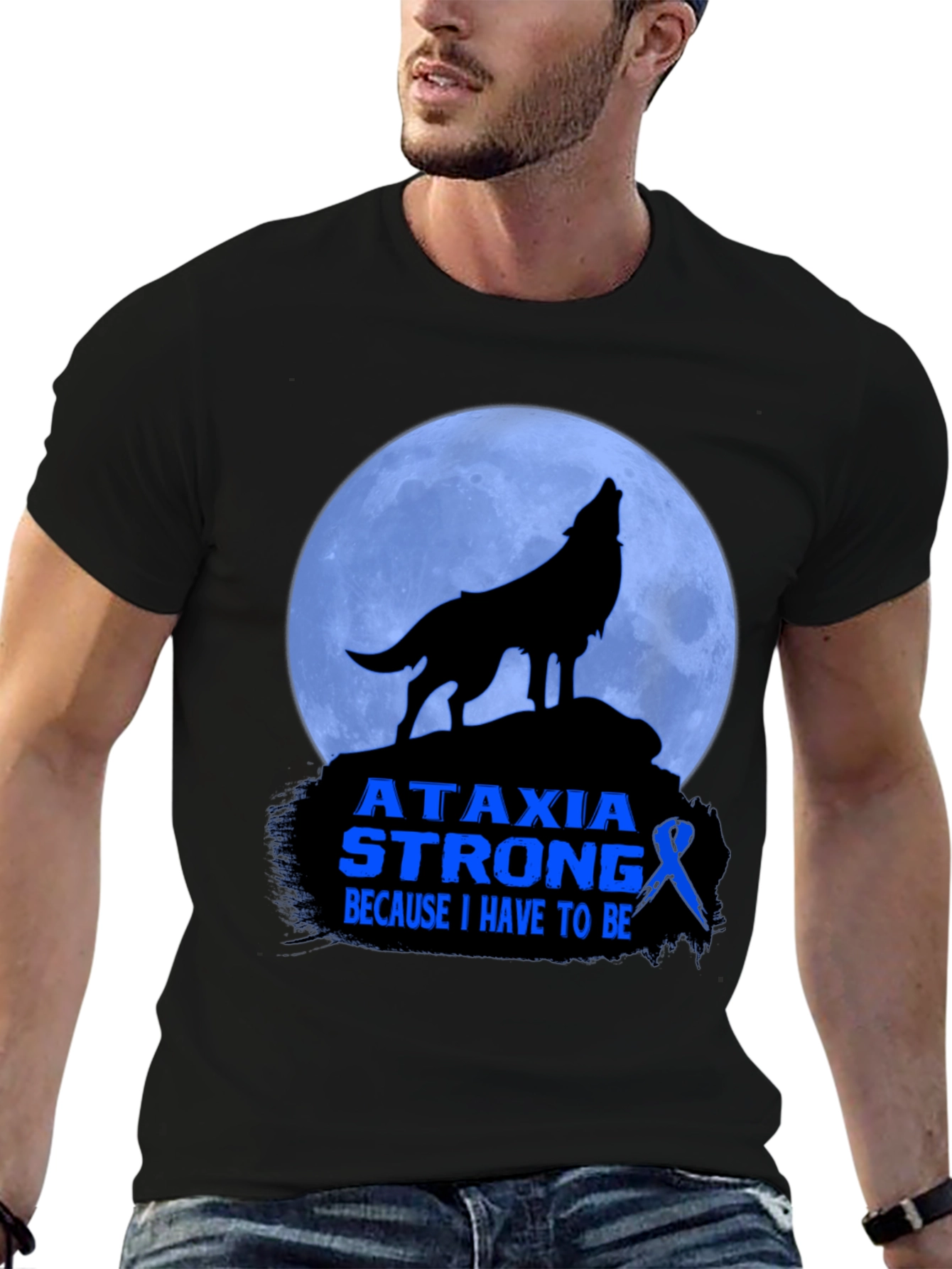 Ataxia Strong T-Shirt - Awareness Ribbon Design