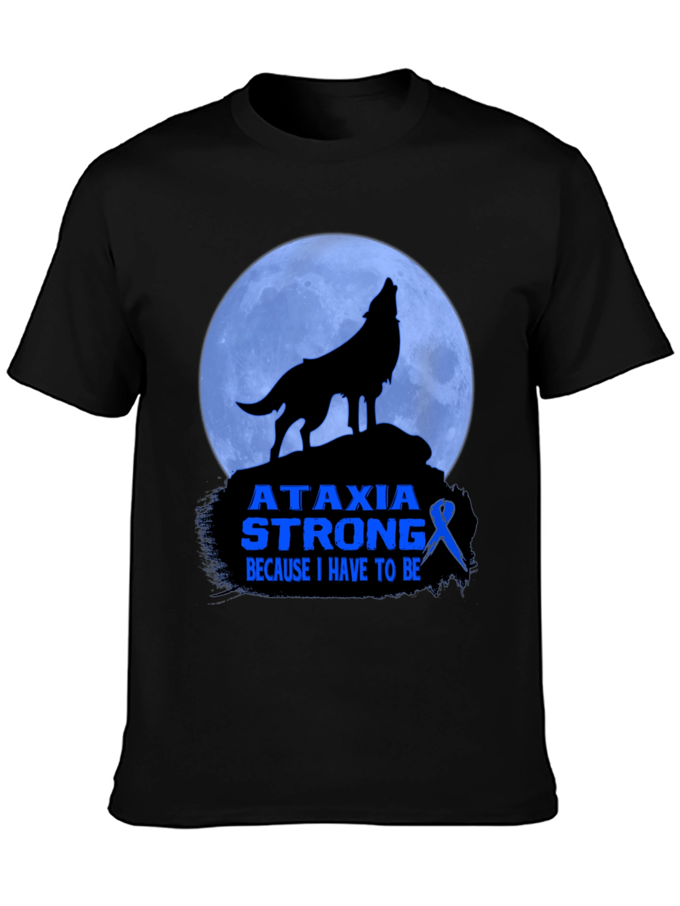 Ataxia Strong T-Shirt - Awareness Ribbon Design