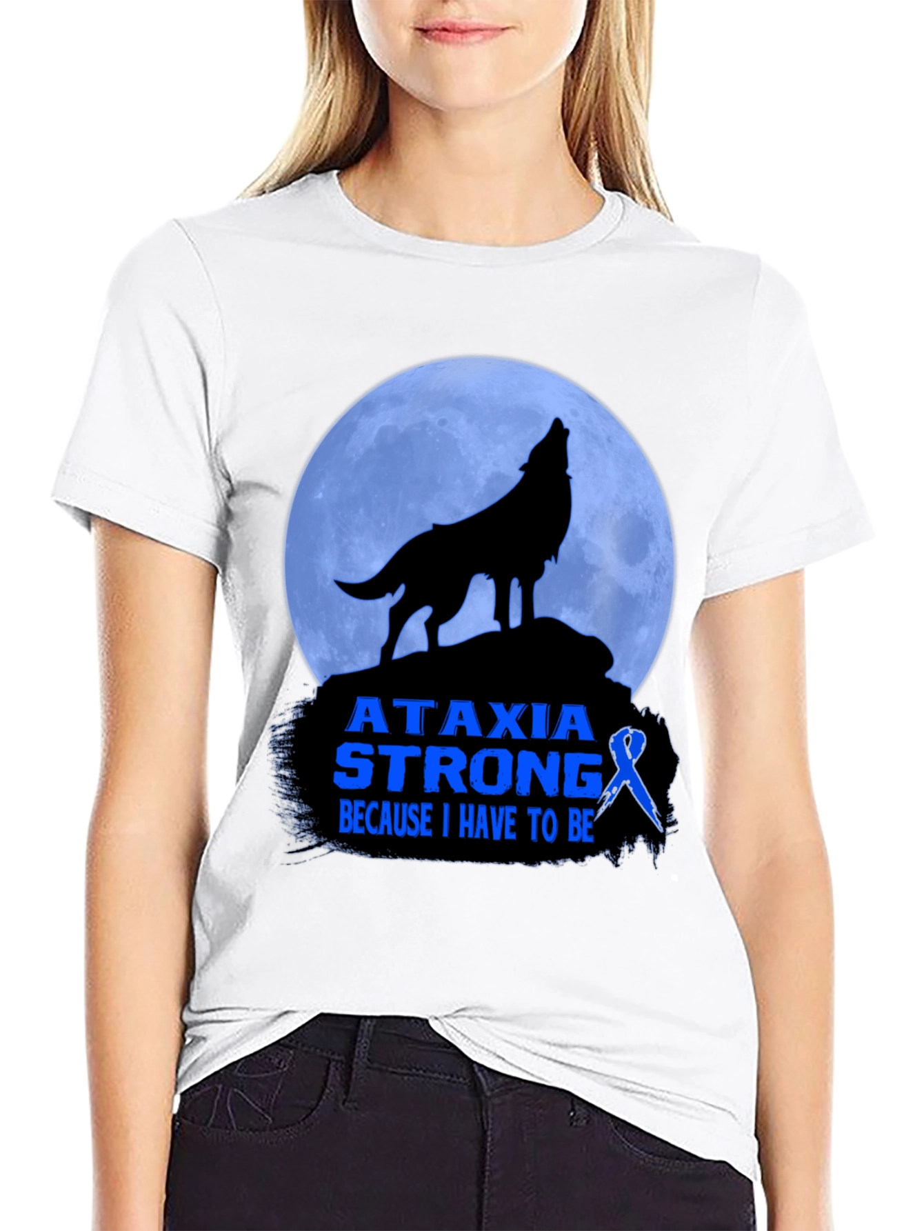 Ataxia Strong T-Shirt - Awareness Ribbon Design