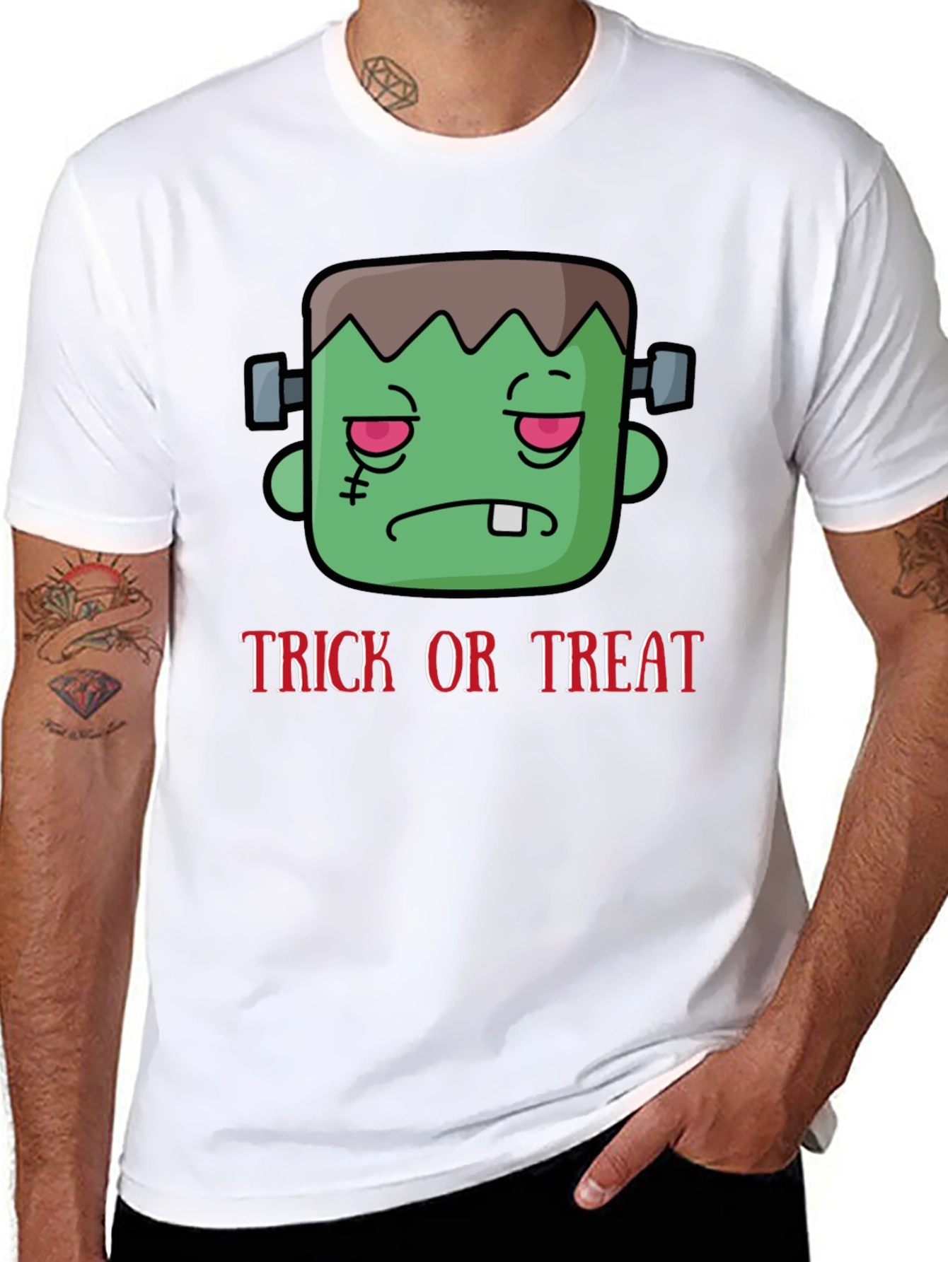 Frankenstein Trick or Treat Halloween T-Shirt