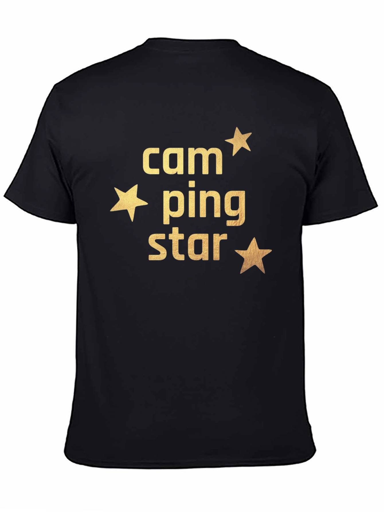 Camping Star Black T-Shirt